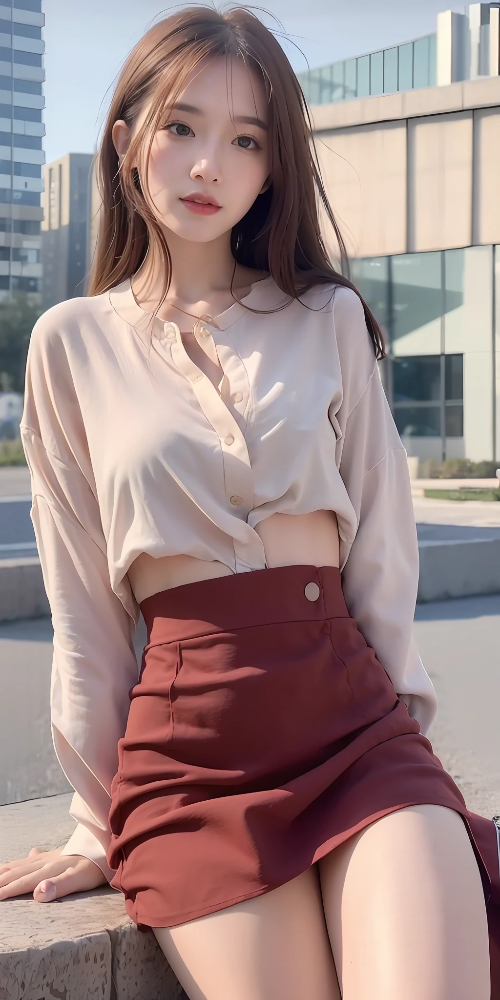 mix4, 20d, solo, long_hair, shirt, dress, high_heels, full_body, look_at_viewer, (8k, RAW photo, best quality, mastery:1.2), (realistic, photo-realistic:1.37), professional lighting, photon mapping, light energy transfer, physically based rendering,