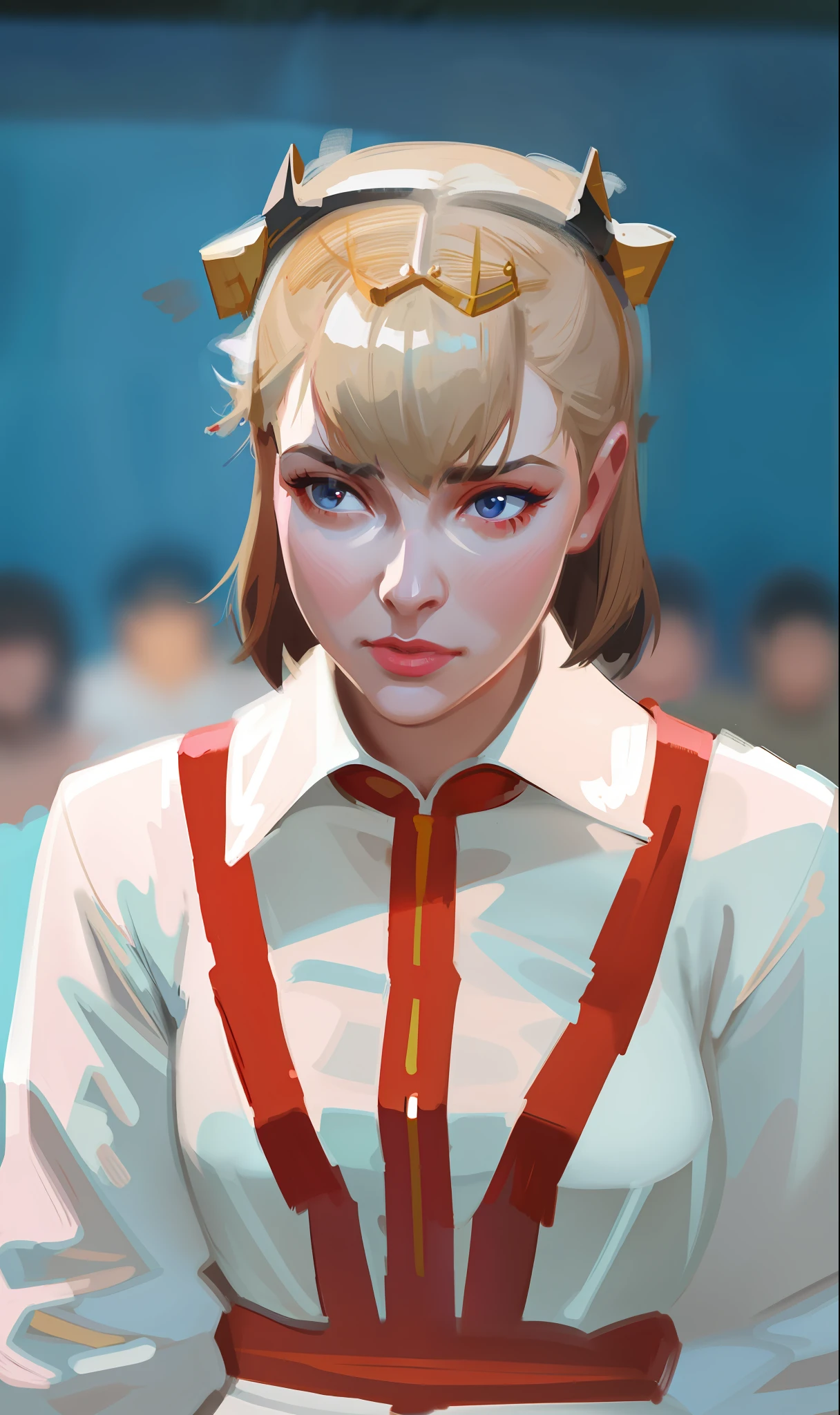 A closeup of a woman wearing a crown on her head, Art not Guweiz style, Arte Digital Ilya Kuvshinov, Ilya Kuvshinov. 4 mil, Rosto de Ilya Kuvshinov, Artgerm e Ilya Kuvshinov, Estilo Ilya Kuvshinov, Kuvshinov Ilya