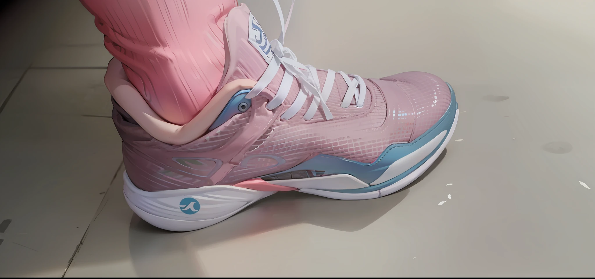 Anime style basketball shoes pink