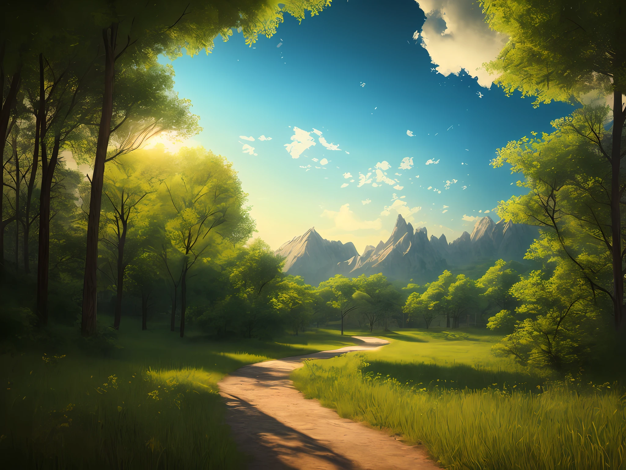 Quiet place, very pleasant, beautiful, calm, scenic. Photorealistic, 8K UHD, Studio Quality, Surreal, Maximum Detail, Large, Post-Processing, Realism, Photoshop, Photography, Detail, Cinema Lighting, Landscape, Panorama, Landscape, Ray Tracing, cinema4D