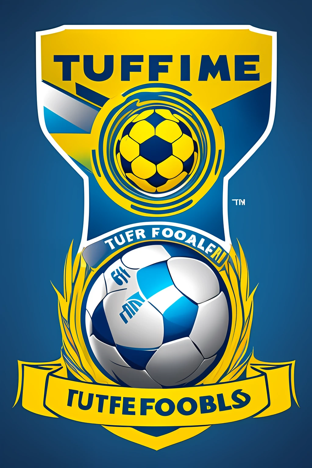 Logotipo de time de futebol, super logo, alta qualidade, criativo, cativante, e surreal.