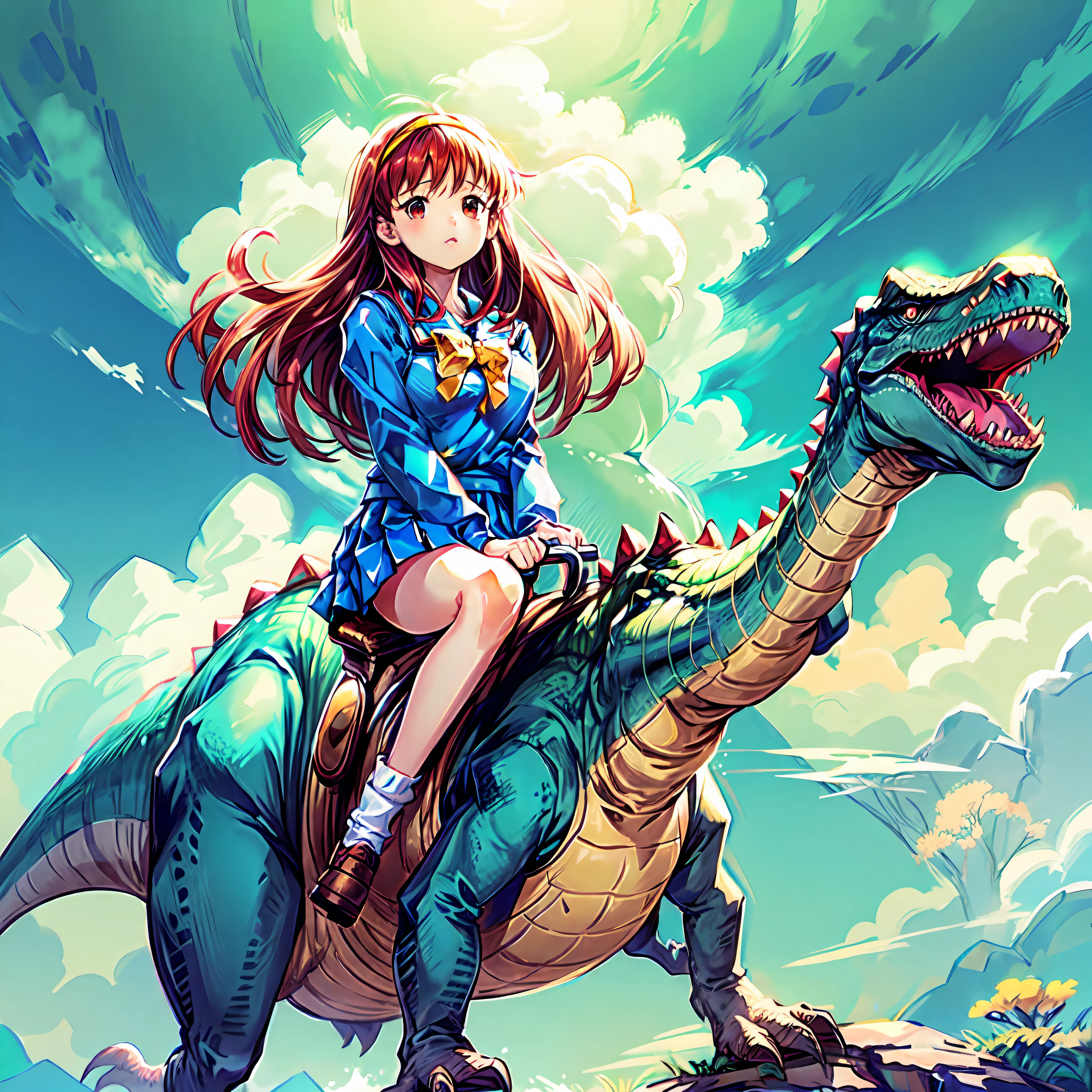 blue school uniform, blue serafuku,