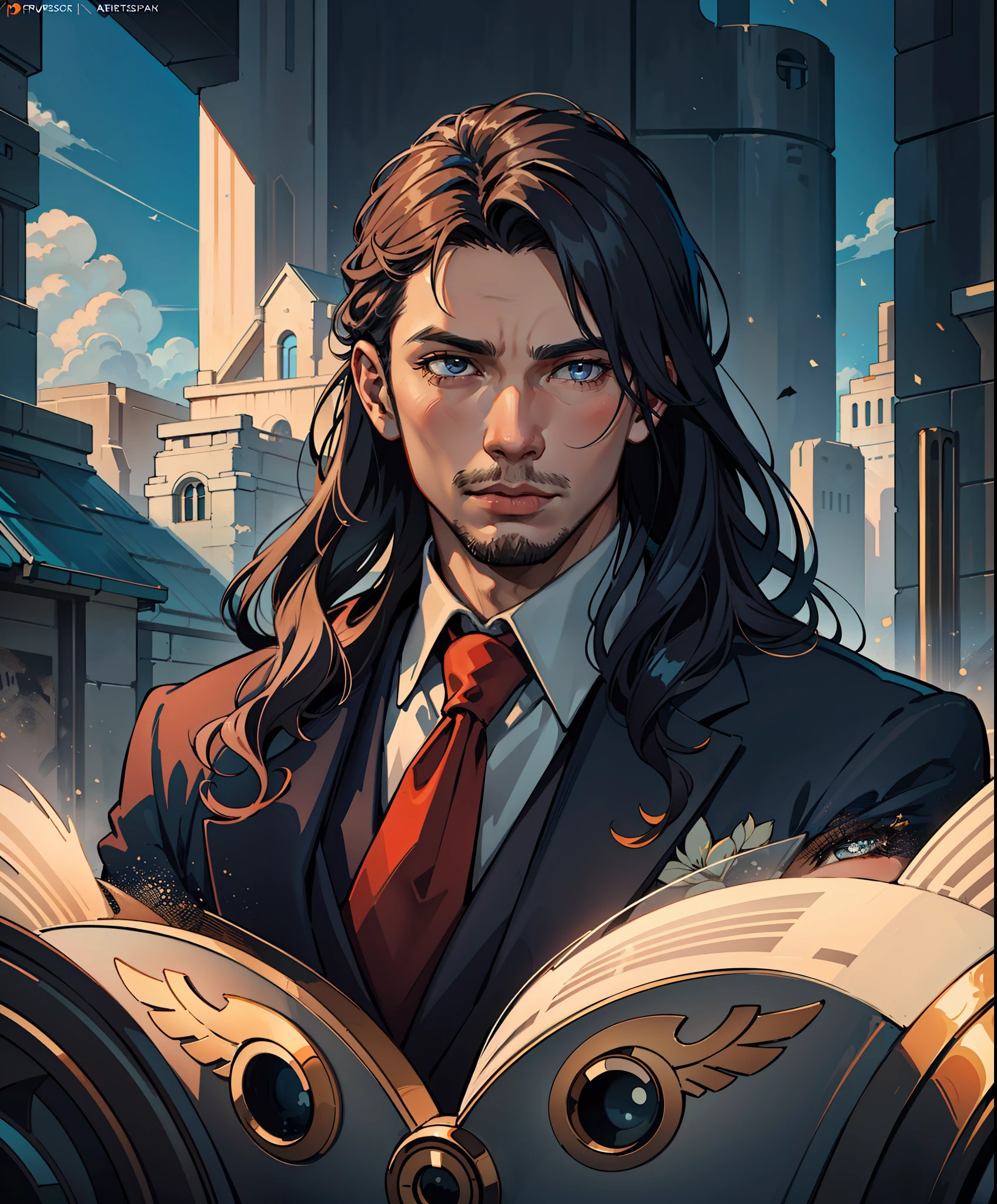 Arafed image of a man, dressed in a suit with empty eyes, portrait of a character by Tadeusz Pruszkowski, Artstation contest winner, Fantasy art, Epic Exquisite Art