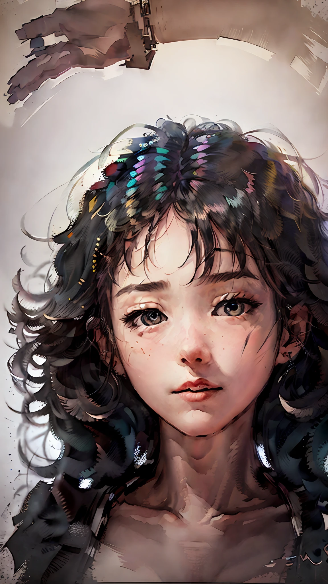 black hair, Surrealism, 8k, super detail