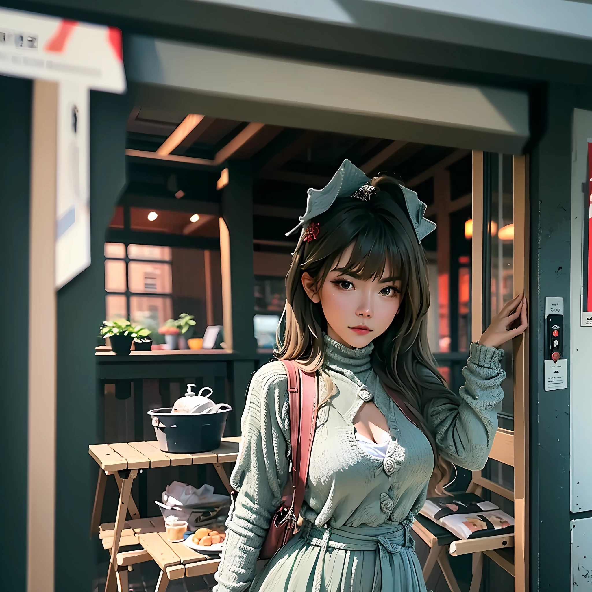 (Best quality, masterpiece: 1.2), woman, portrait, outdoor