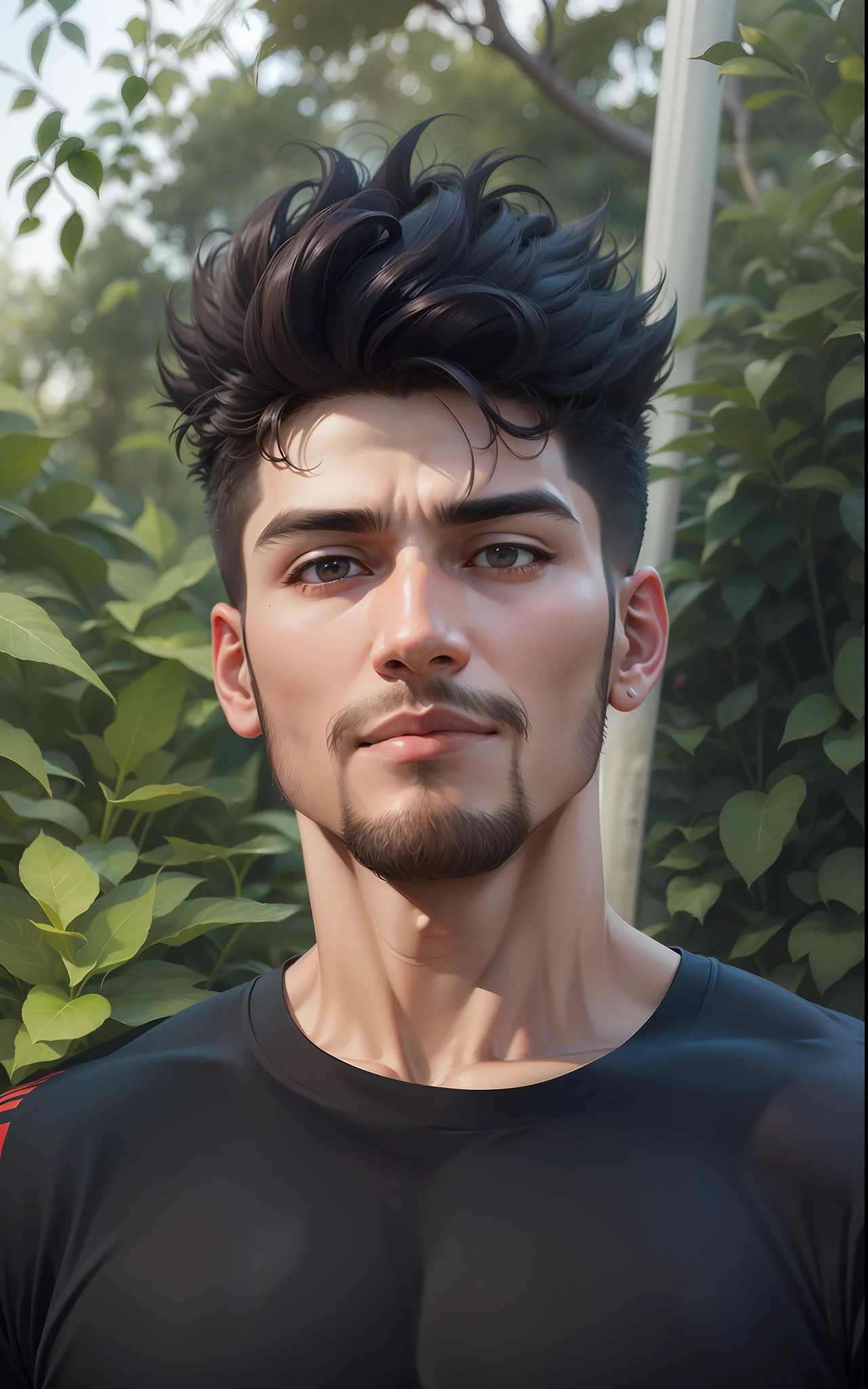 Beard, change hair style, gym chest, six pack body
