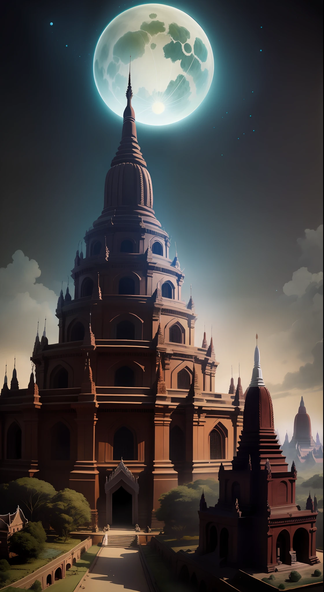 Diorama, Bagan, Myanmar, magical, dark, mysterious, supernatural