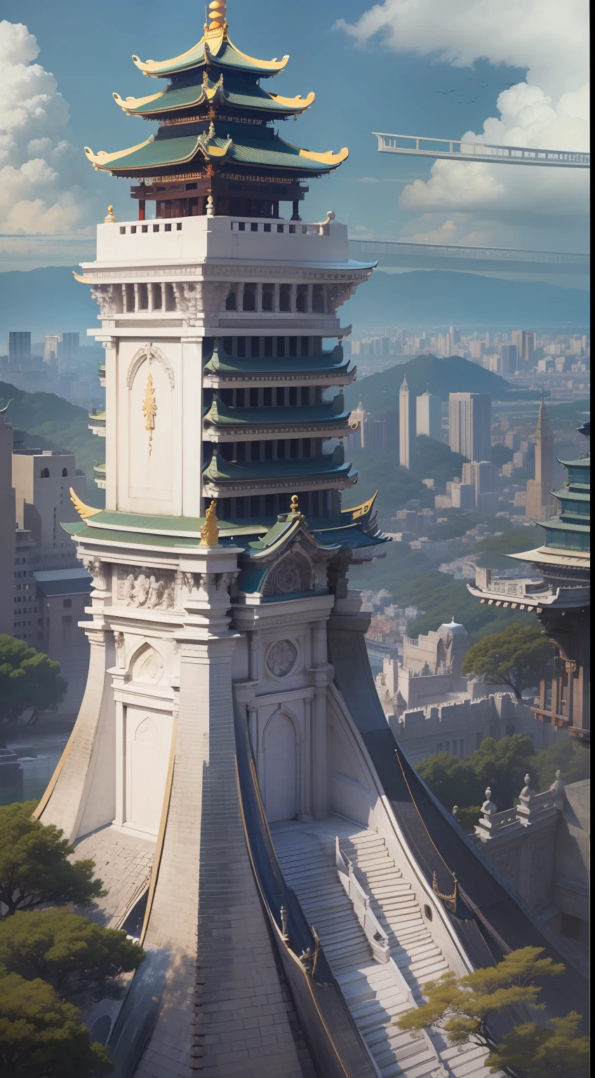 A majestic:Solemn、Spectacular sights,It gives a feeling of solemnity and majesty。