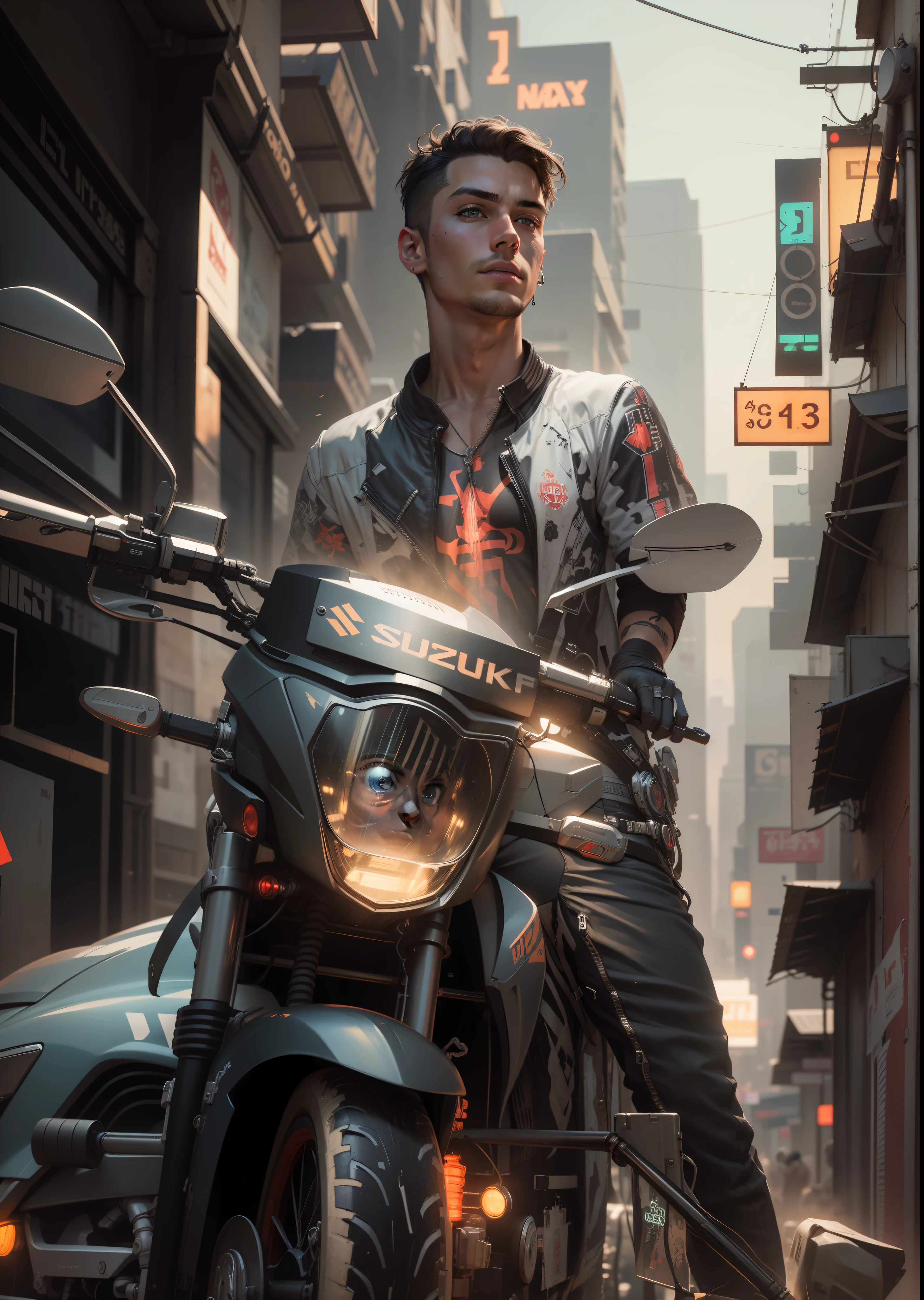 Change background cyberpunk handsome boy, realistic face, 8k, ultra realistic,