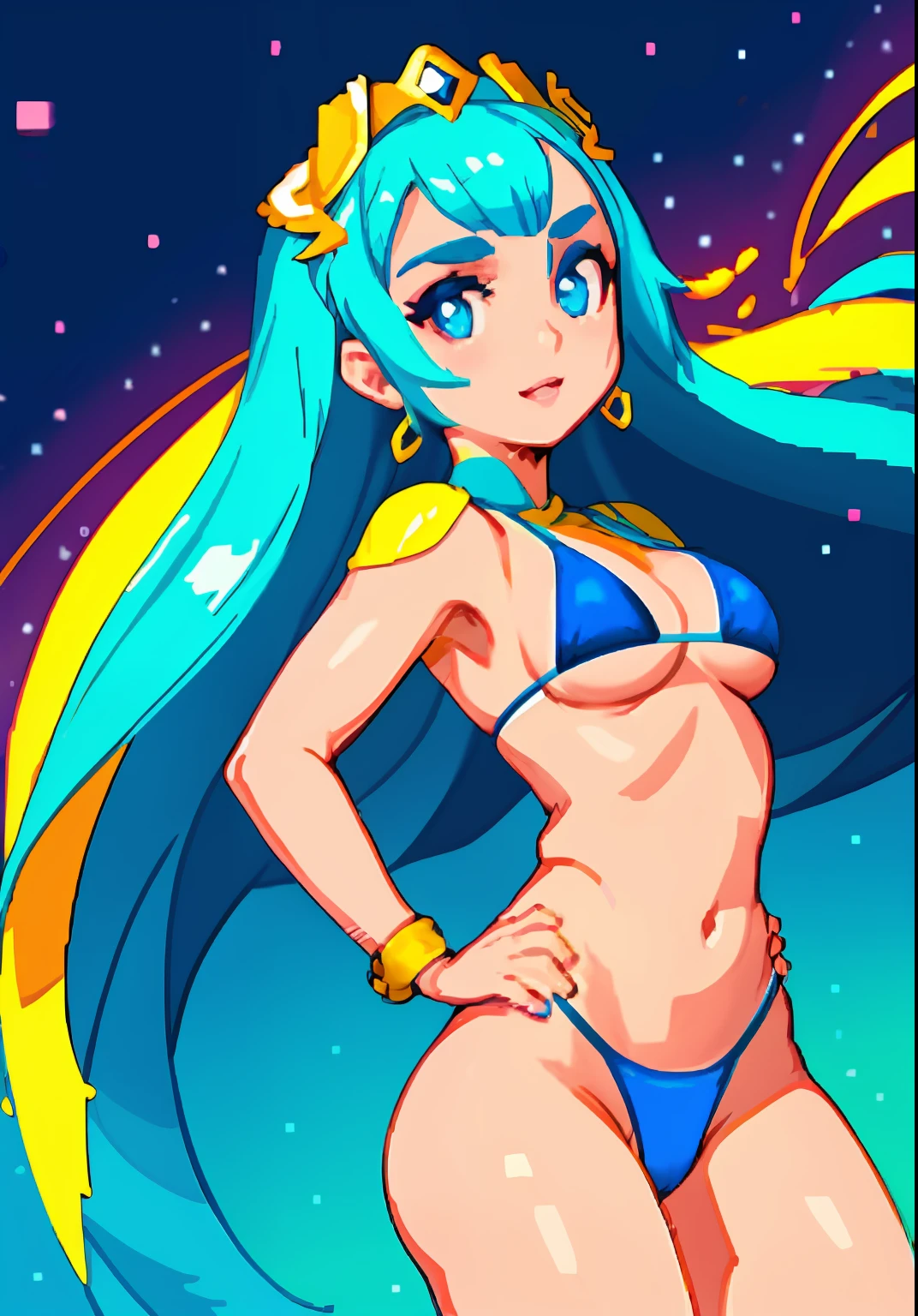 ponto de vista, 1girl, cabelos branco, olhos vermelhos, cabelos ao vento, medium breasts, Corou, sorriso leve, pele brilhante, coxas, ombros a mostra, cintura estreita, clivagem, (master part), supervilã, esqueletos no uniforme, pubis cabeludo, ((micro bikini)), cameltoe, bichano a mostra, virilha inchada (rosto bonito e detalhado, belos olhos detalhados), quarto, de frente para o espectador, estendendo as pernas, cama, night time, seductiveexpression, olhos sedutores,