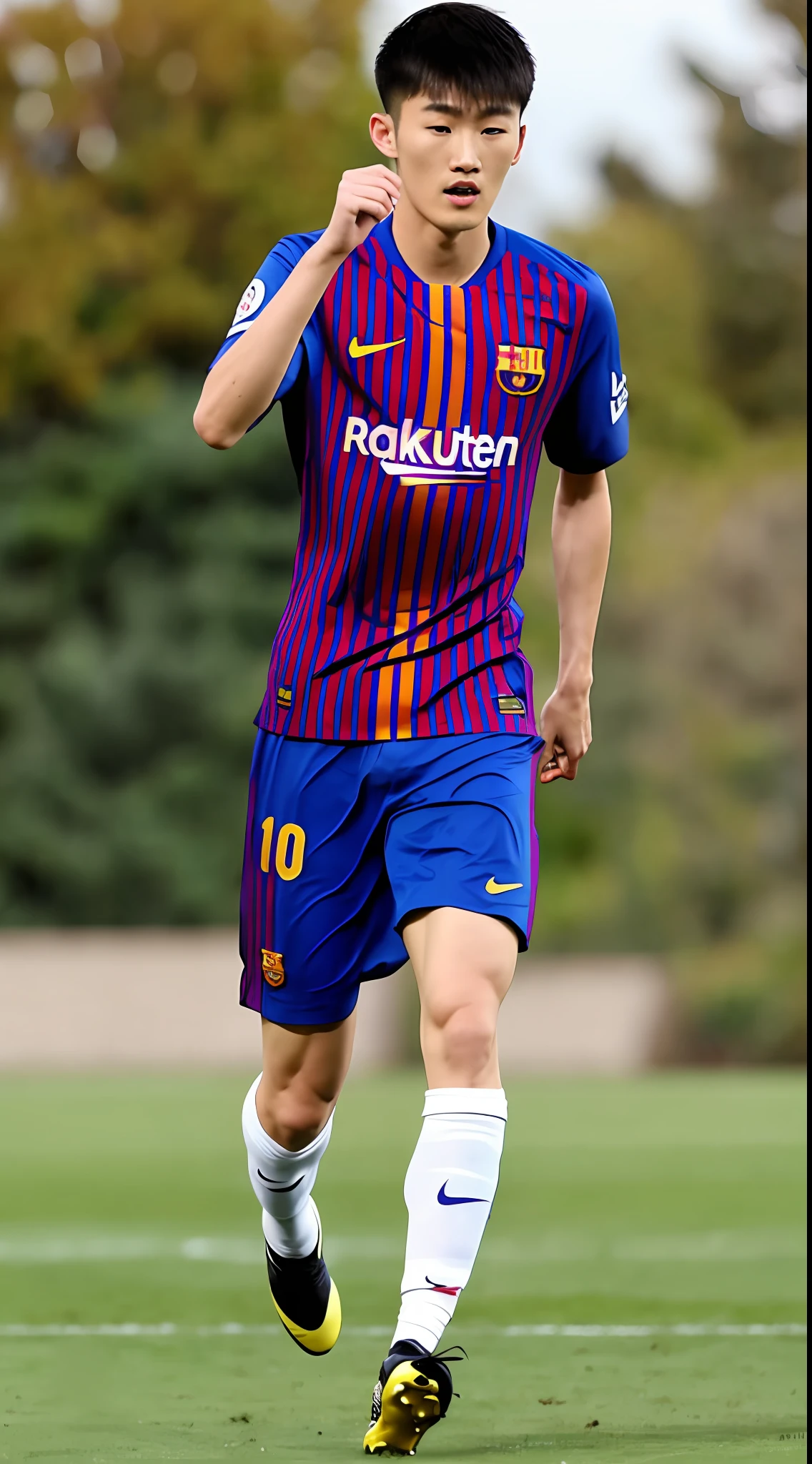 Wu Lei and Barcelona shirt