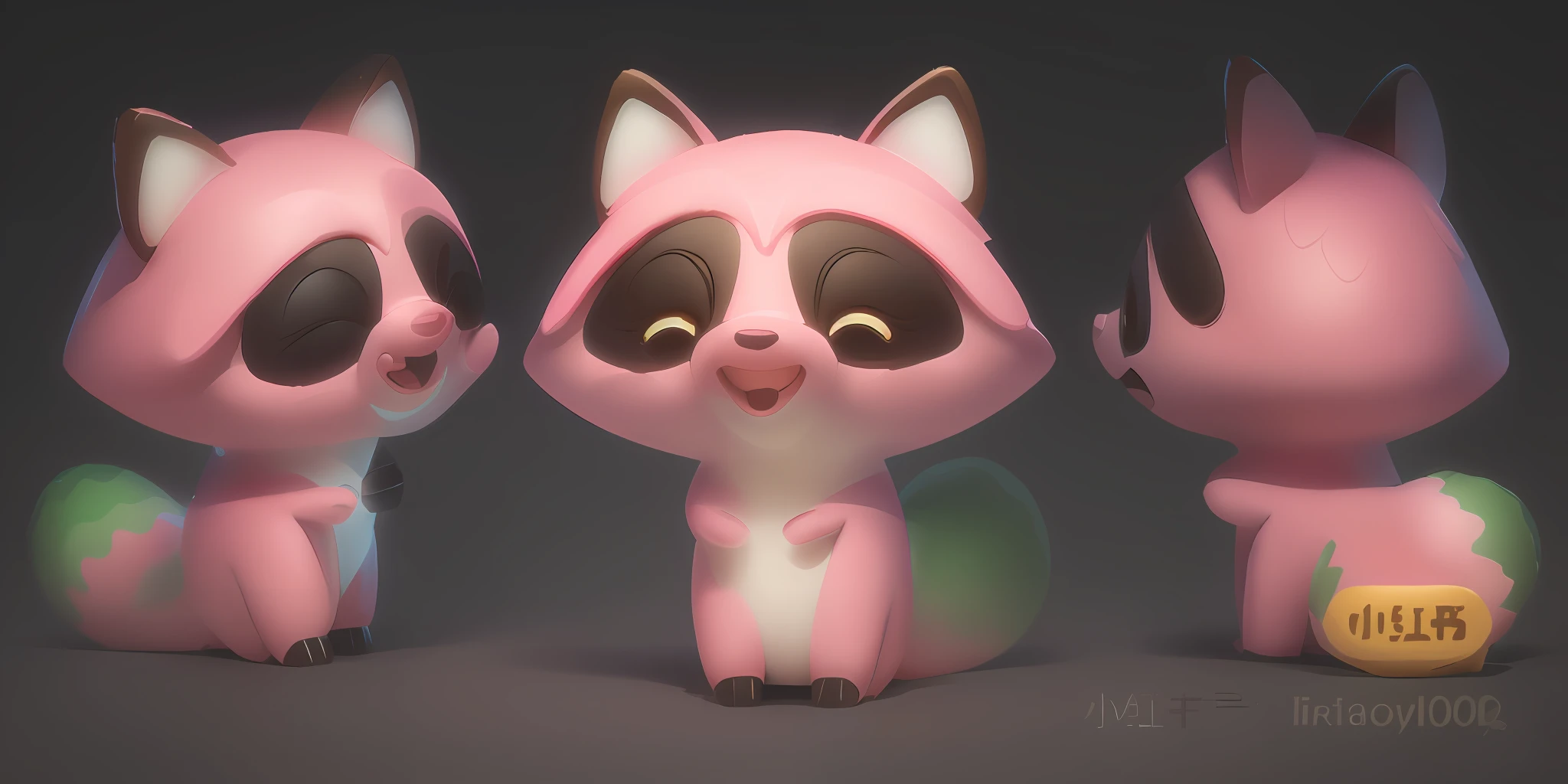 Prompt: Three views of fox toys, tchibi,
kawaii, cute anddreamy, Smile, Big head, short body, Blind box style, Simple vector art, Full body shot, Macaron tones,
Octane rendering, blender, High resolution --AR 2:1 --Niji 5 --Stylistic expression
Role turnover table (Character conversion table)
Front view ( up front view),Side view (the sideview),Back view (Back view) ,Top view (top views)
Fox、Light pink pig、raccoon 、dinosaur