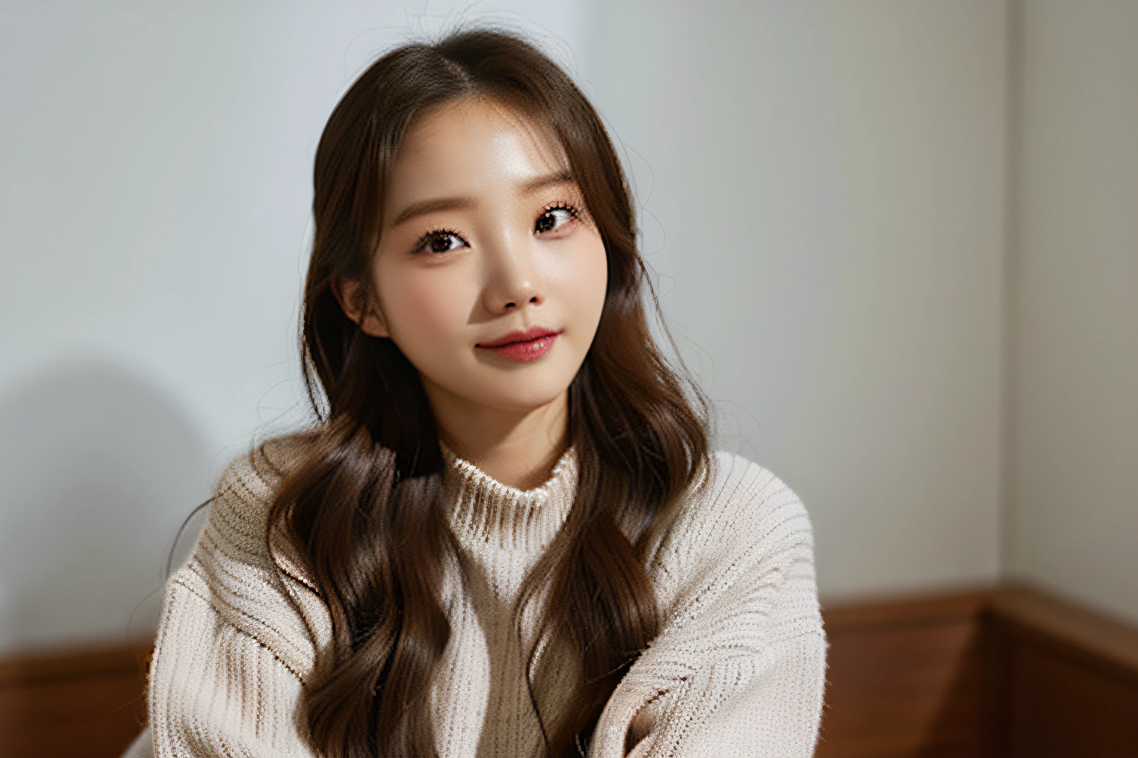 Arafe woman with long hair and sweater、Young adorable Korean face、beautiful young korean woman、Portrait of female Korean idol、Cute Korean Actresses、gorgeous young korean woman、lee ji-eun、lee ji-eun、beautiful Korean women、Korean female actress、Cute-fine-face、jimin、Popular Korean Makeup、Smiling