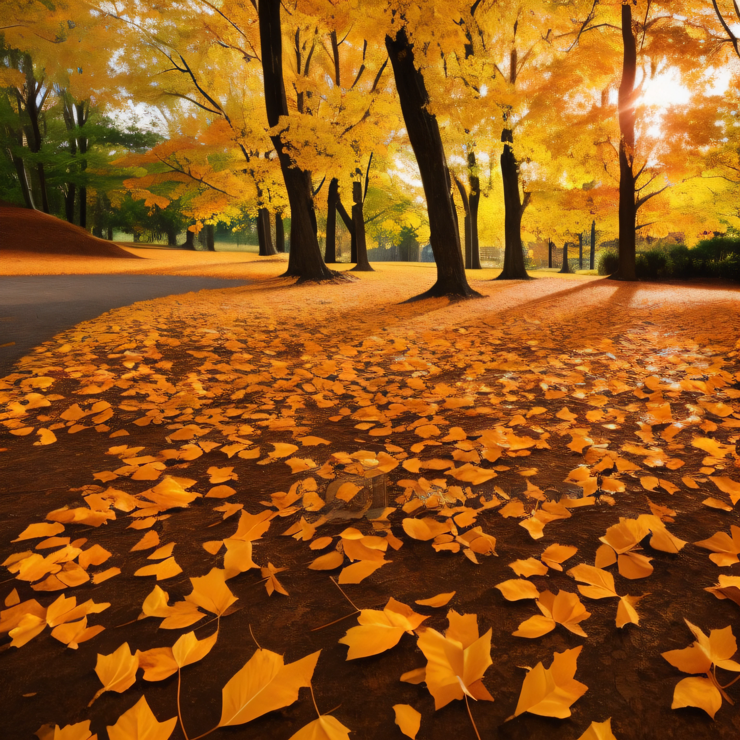 Falling leaves of autumn leaves　landscapes　north wind --auto