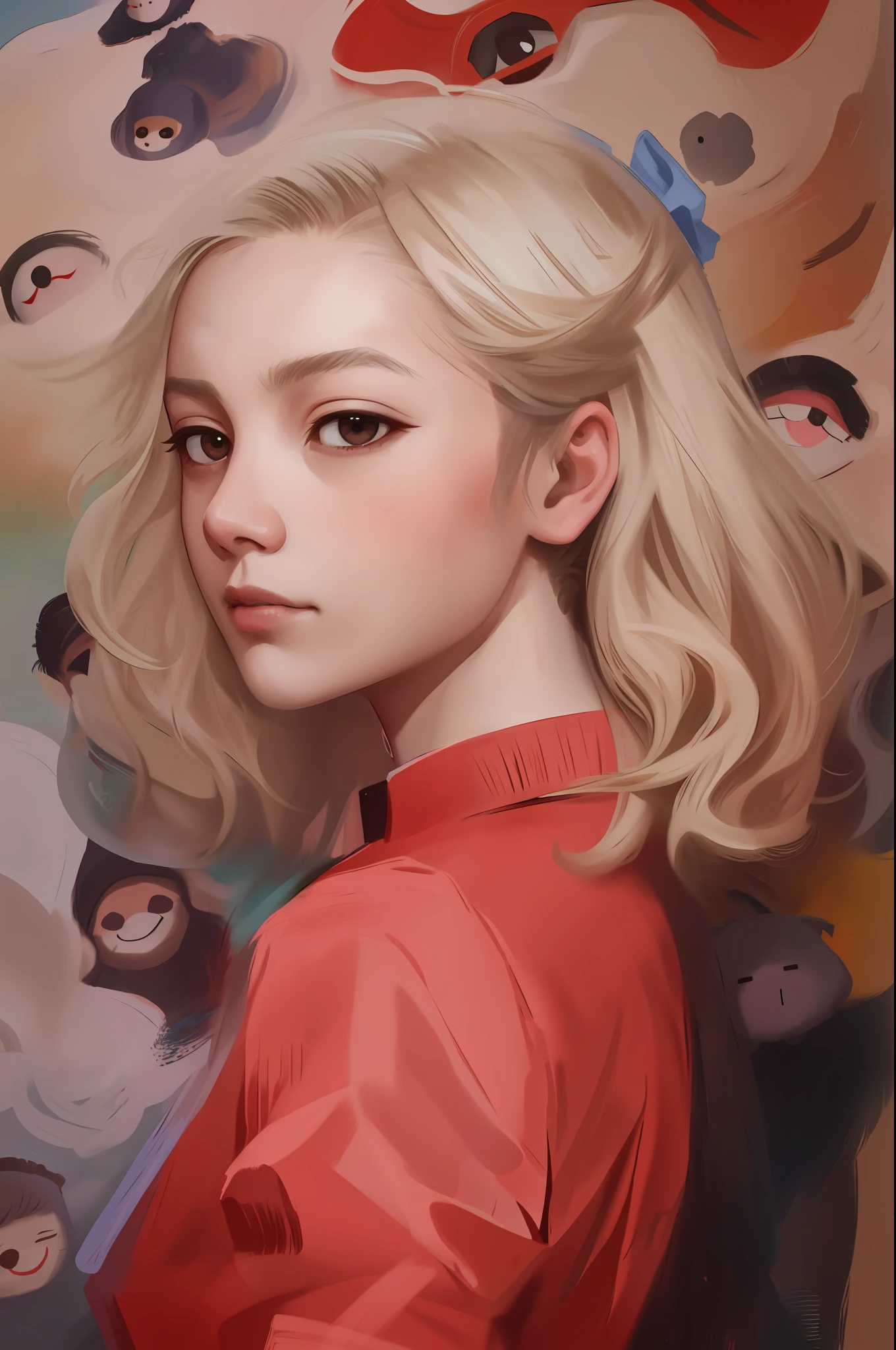 girl, painting digital adorable, por Yang J, arte digital detalhada bonito, in the water, fanart detalhado, Directed by: Jason Chan, expressando alegria. Directed by: Krenz Cushart, em uma lagoa, Arte Zerochan, in water, water bear, arte detalhada bonito, Directed by: Jin Nong, commission for