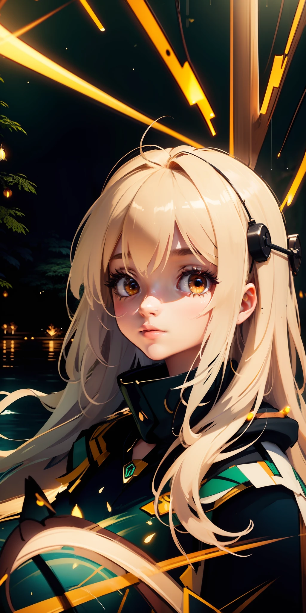 Masterpiece, best quality, (very detailed CG unity 8k wallpaper), (best quality), (best illustration), (best shadows), glow sprite, with a glowing deer, in the swimming pool Drinking water, natural elements in the forest theme. Mysterious forest, beautiful forest, nature, surrounded by flowers, delicate leaves and branches surrounded by fireflies (natural elements), (jungle theme), (leaves), (twigs), (fireflies), (particle effects) etc. 3D , Octane rendering, ray tracing, super detailed --auto