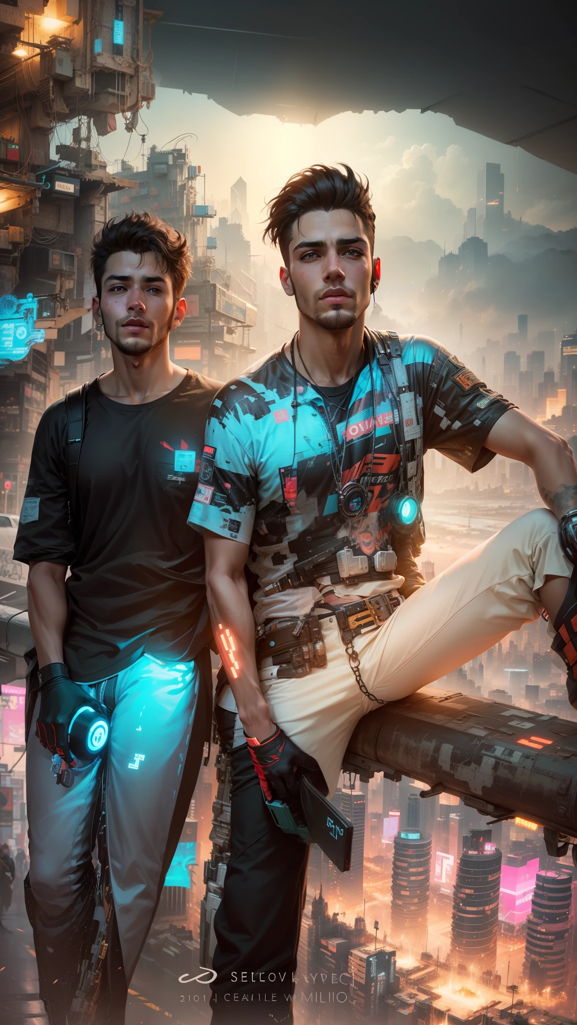 Change background cyberpunk handsome boy, 8k ultra realistic face