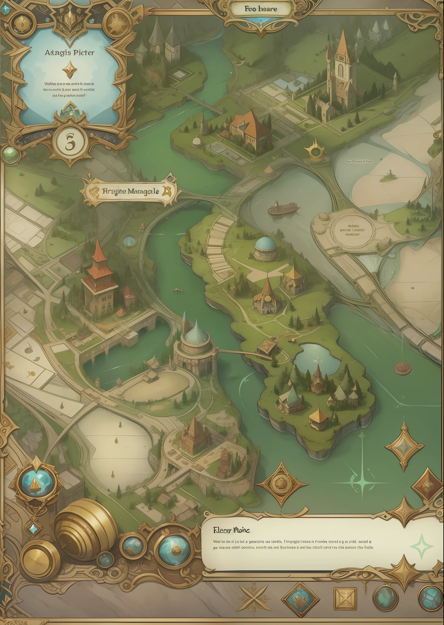 Card design，Card UI，Magical style，Fantasy style，The card map section is left blank