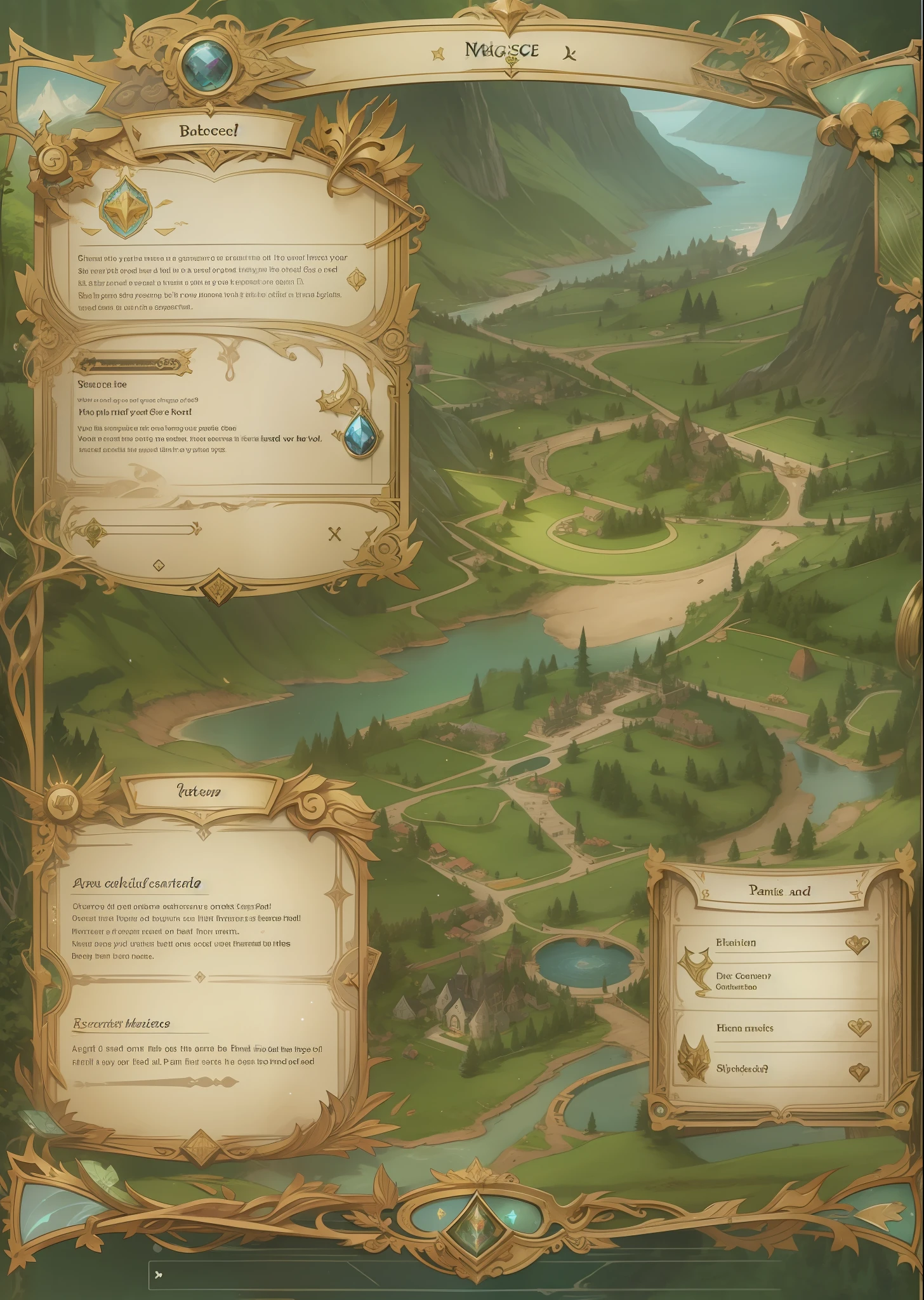 Card design，Card UI，Magical style，Fantasy style，The card map section is left blank