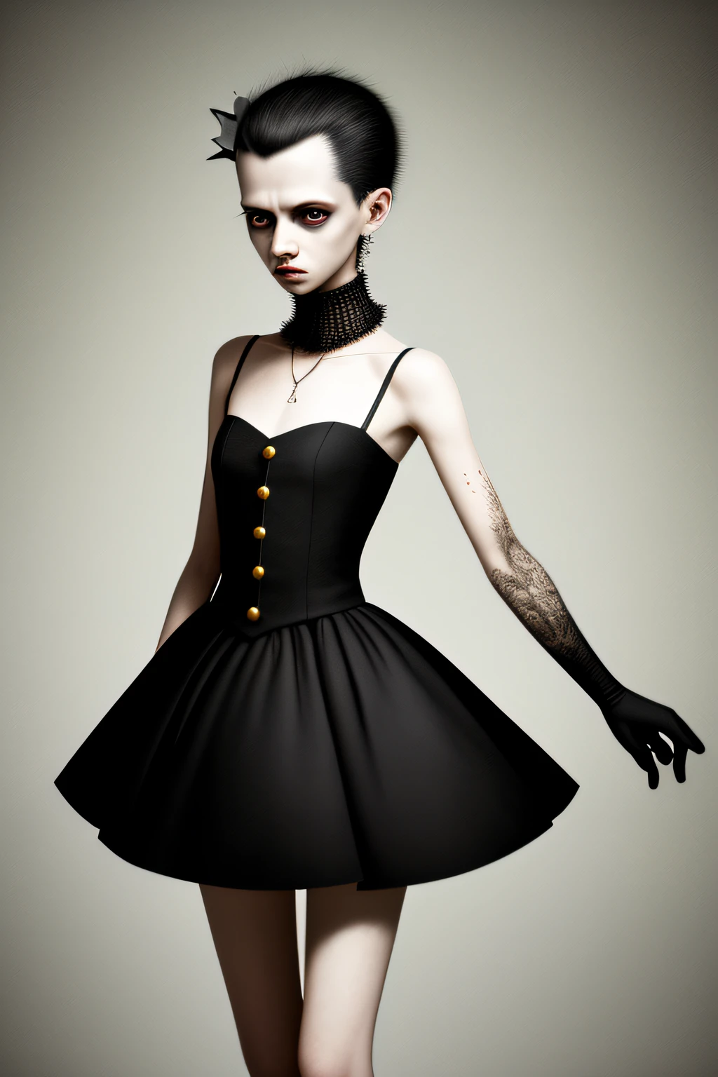 High surreal Photography: „Those who find ugly meanings in beautiful things are corrupt without being charming”, dada, punkcore, minimalistic, hidef, highly detailed, 32k by Annie Leibovitz --ar 2:3 --v 5.2 --style raw