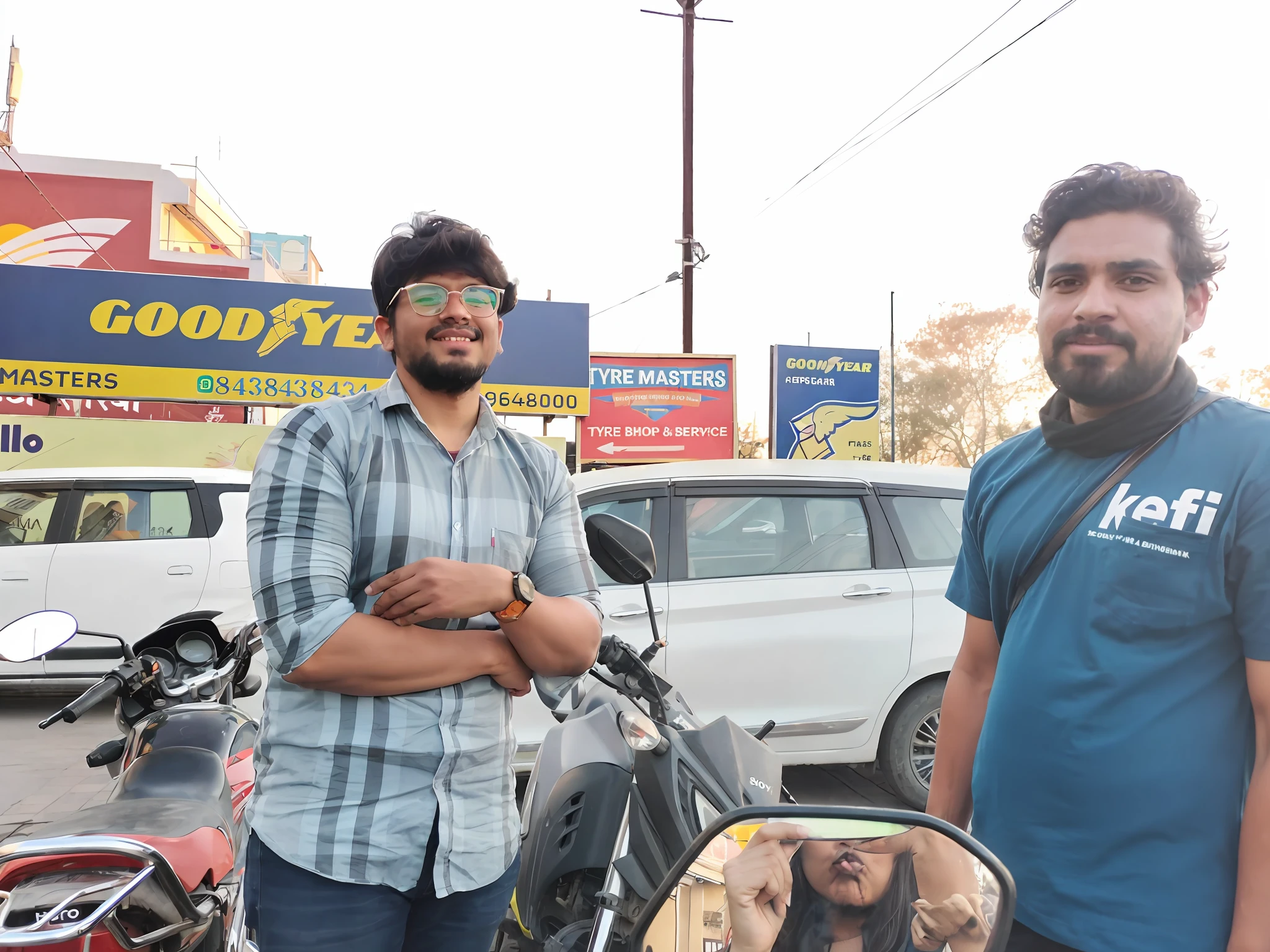 rick and morty, they are standing next to a motorcycle with a dog in the back, candid picture, !! low contrast!!, taken with the best dlsr camera, ghutra and egal, by Max Dauthendey, jayison devadas style, without helmet, jayison devadas, taken with sony alpha 9, facebook post, standing in road, shot on sony a 7