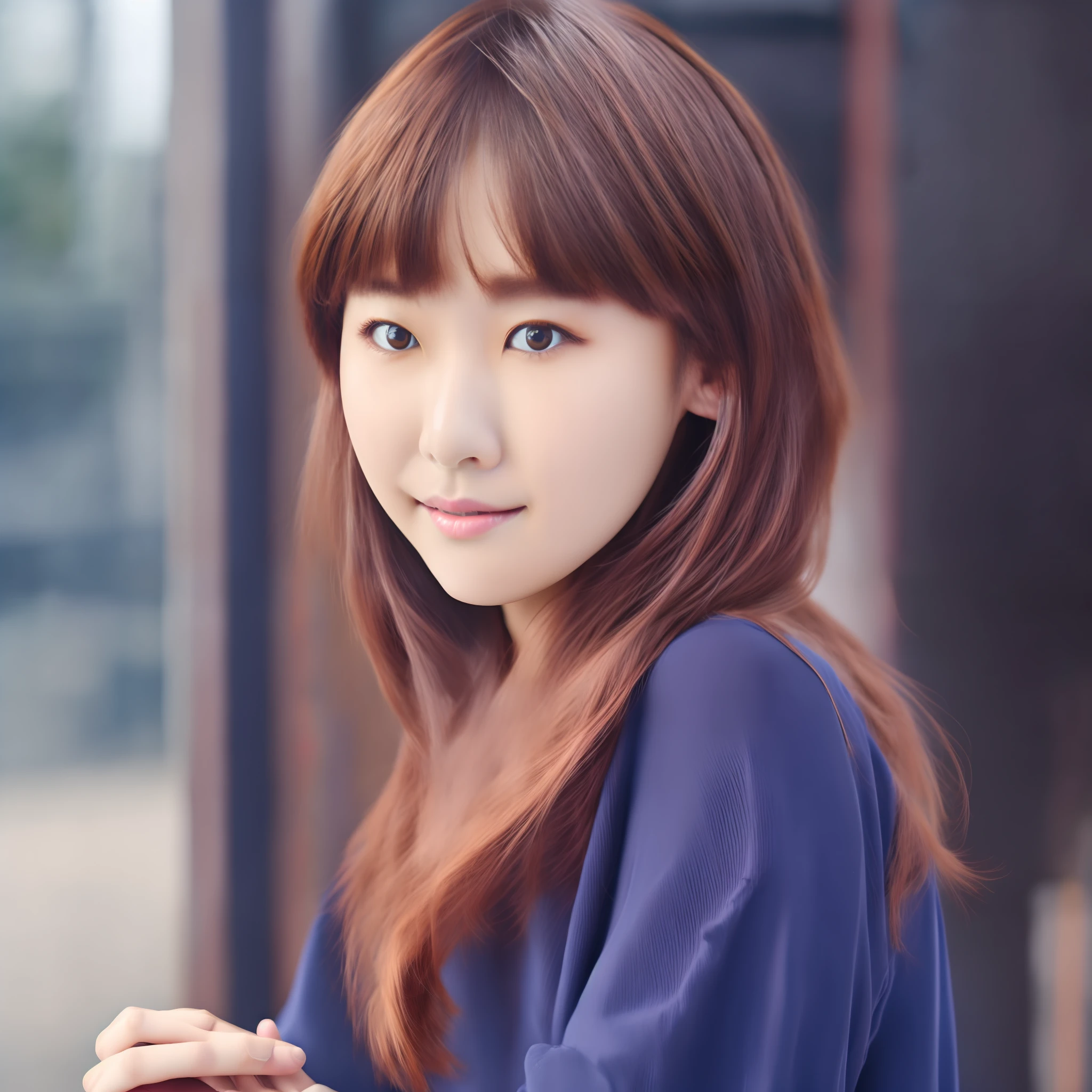 realistic 19-year-old girl, ulzzang, Korean girl, 🤤 girl portrait, round face, Southeast Asia round face, young cute girl, young cute Asian face, girl cute face, 8k selfie photo