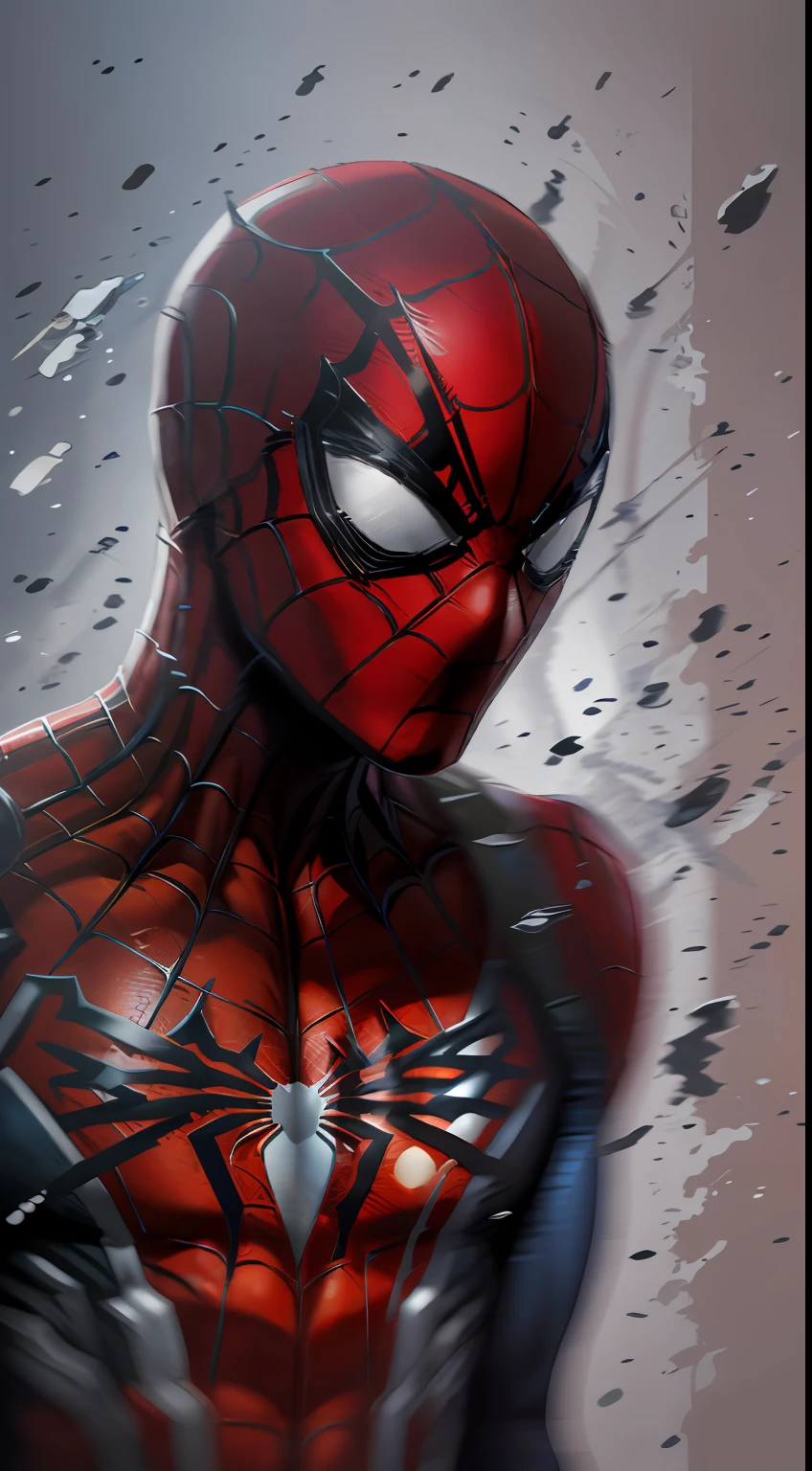 Ultra-detailed, a very dynamic illustration of Spider-Man from Marvel Comics, Best Quality, ultradetailed