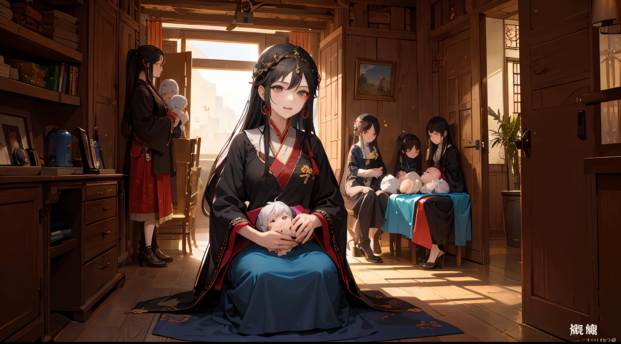 My mother gave birth to four children in a row, They are all girls，The goddess of the village gave her a trick。 --auto