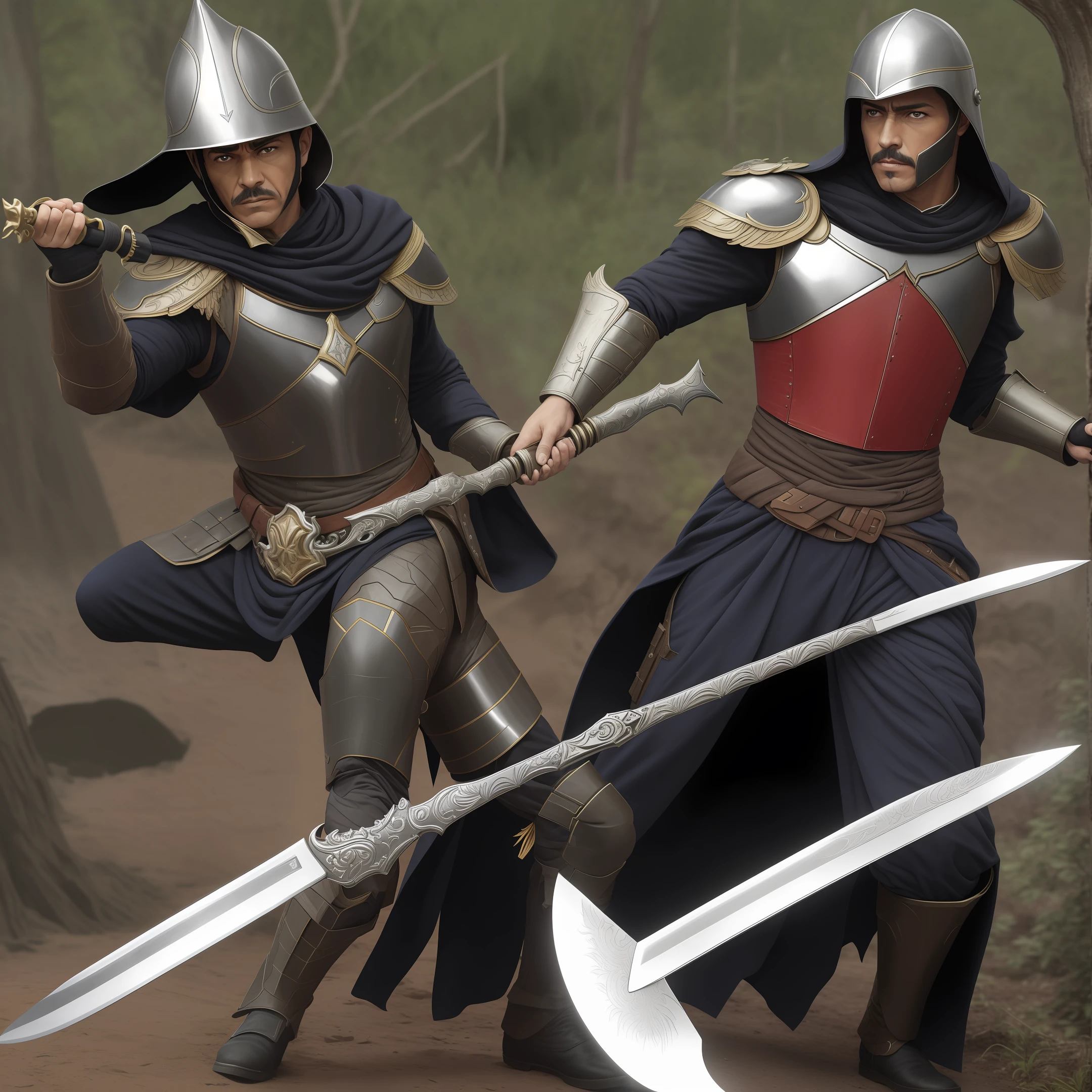 General erguendo uma espada