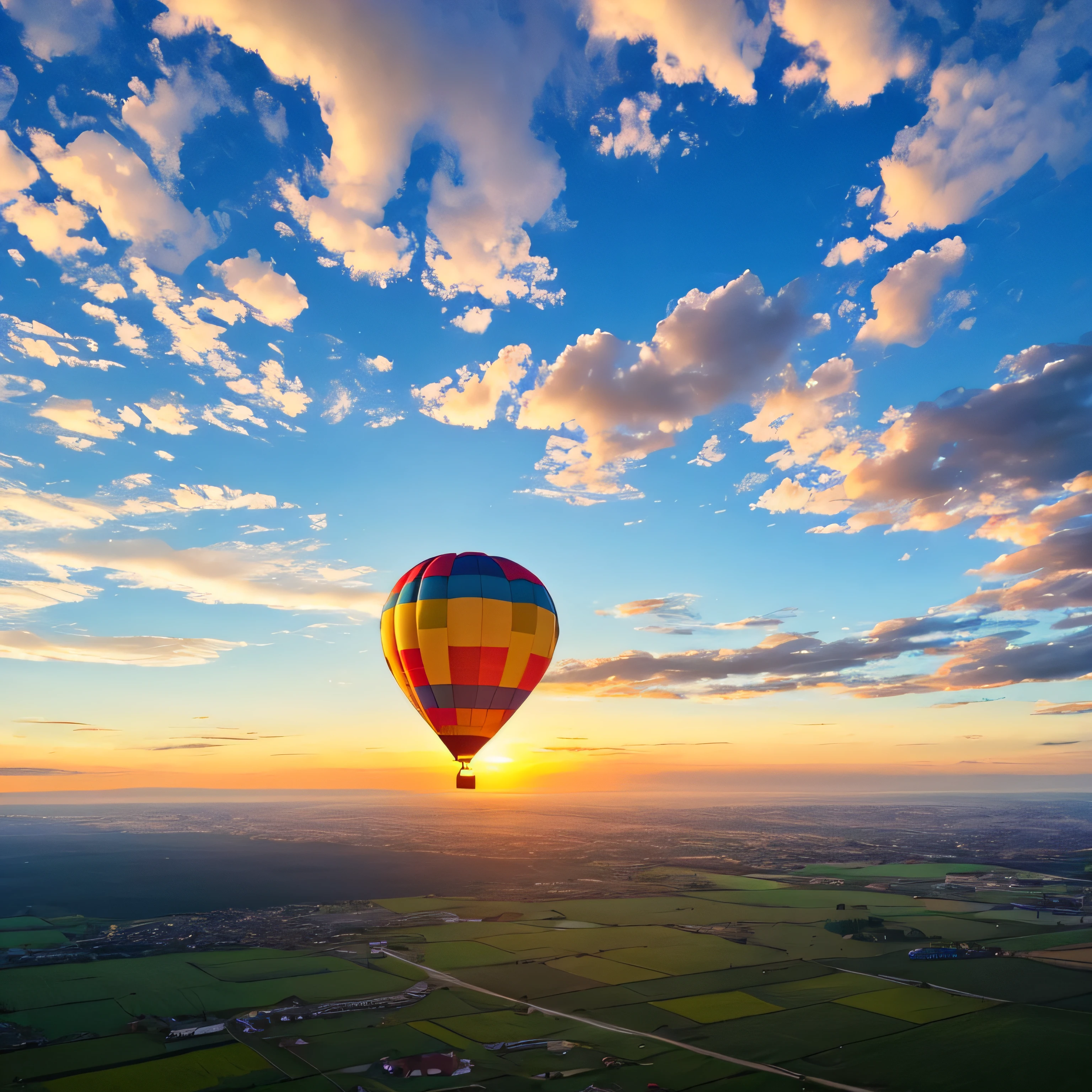 Balloon in the sky　landscapes　Morning sunny --auto