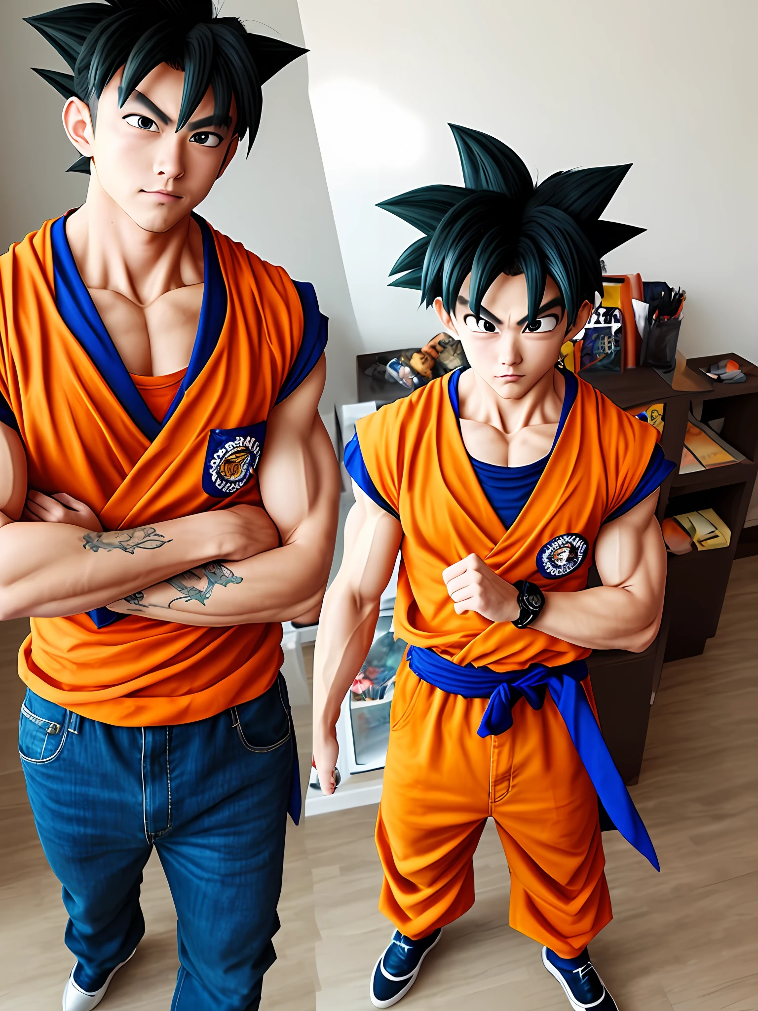Modern style Dragon Ball Son Goku transformed