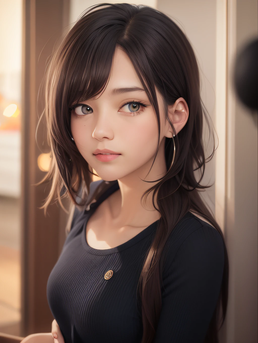 Looking at the camera