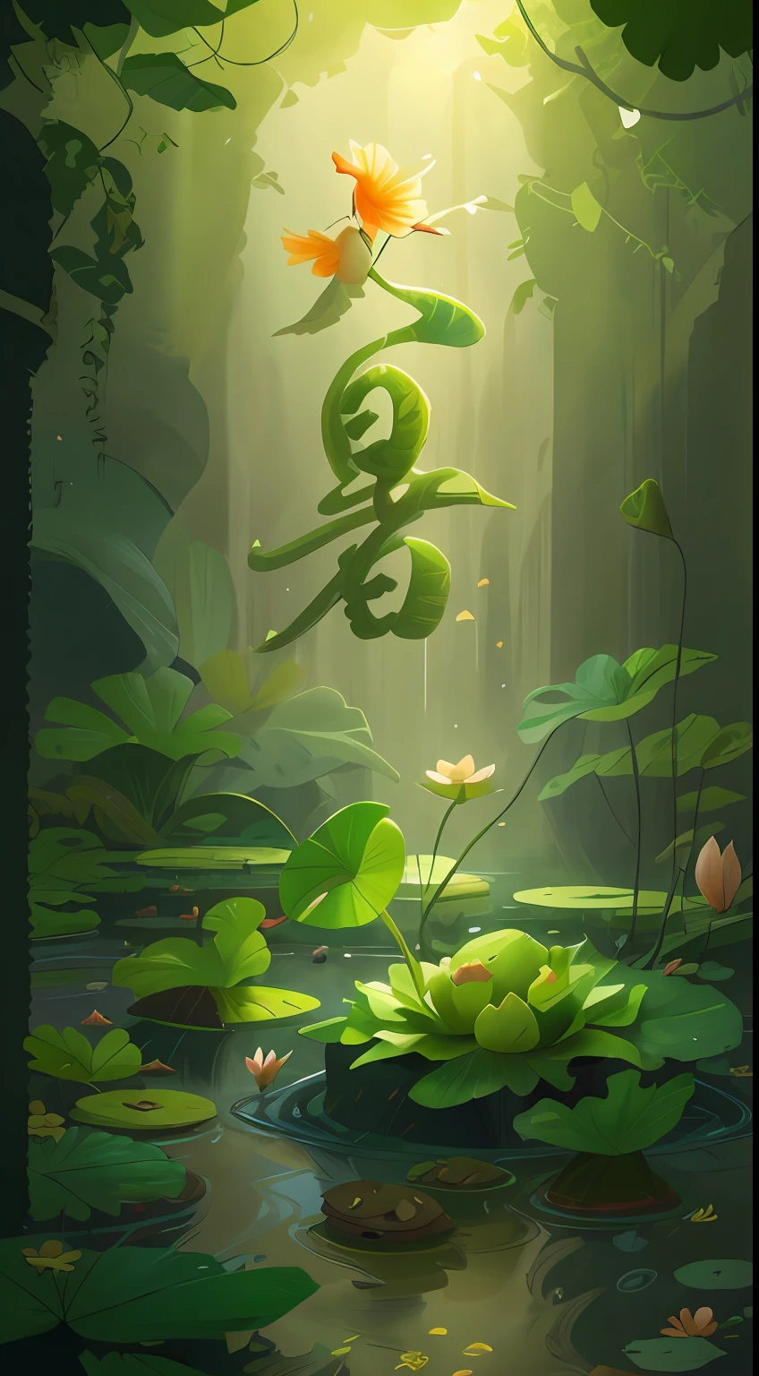 The lotus leaf swayed,Cool in summer。