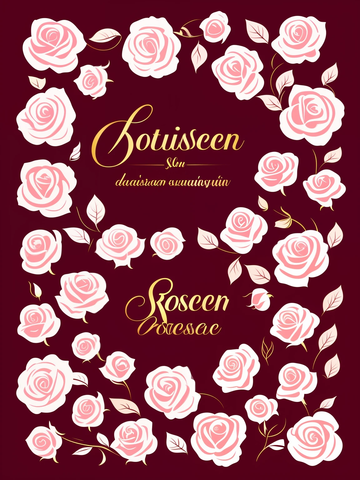 Vector cartoon roses,Surround the roses,siluette,Vector graphics,vectorial art