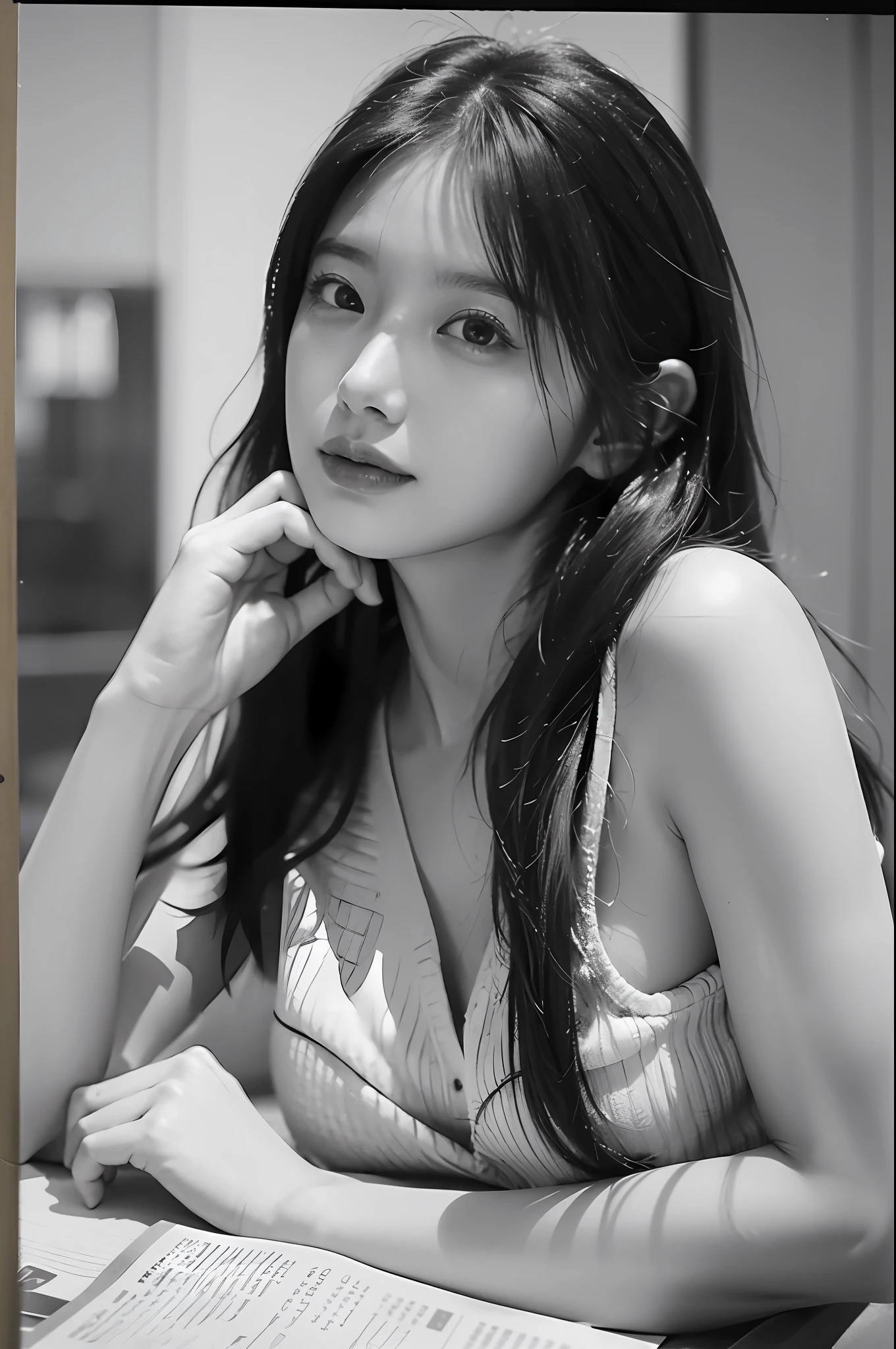 best qualtiy，tmasterpiece，超高分辨率，（realisticlying：1.4），（portrait of upper body）RAW photogr，1girll，female student，，tmasterpiece，Photorealistic photos，Photos of Japan，Fujifilm negative，low-saturation，low-contrast，