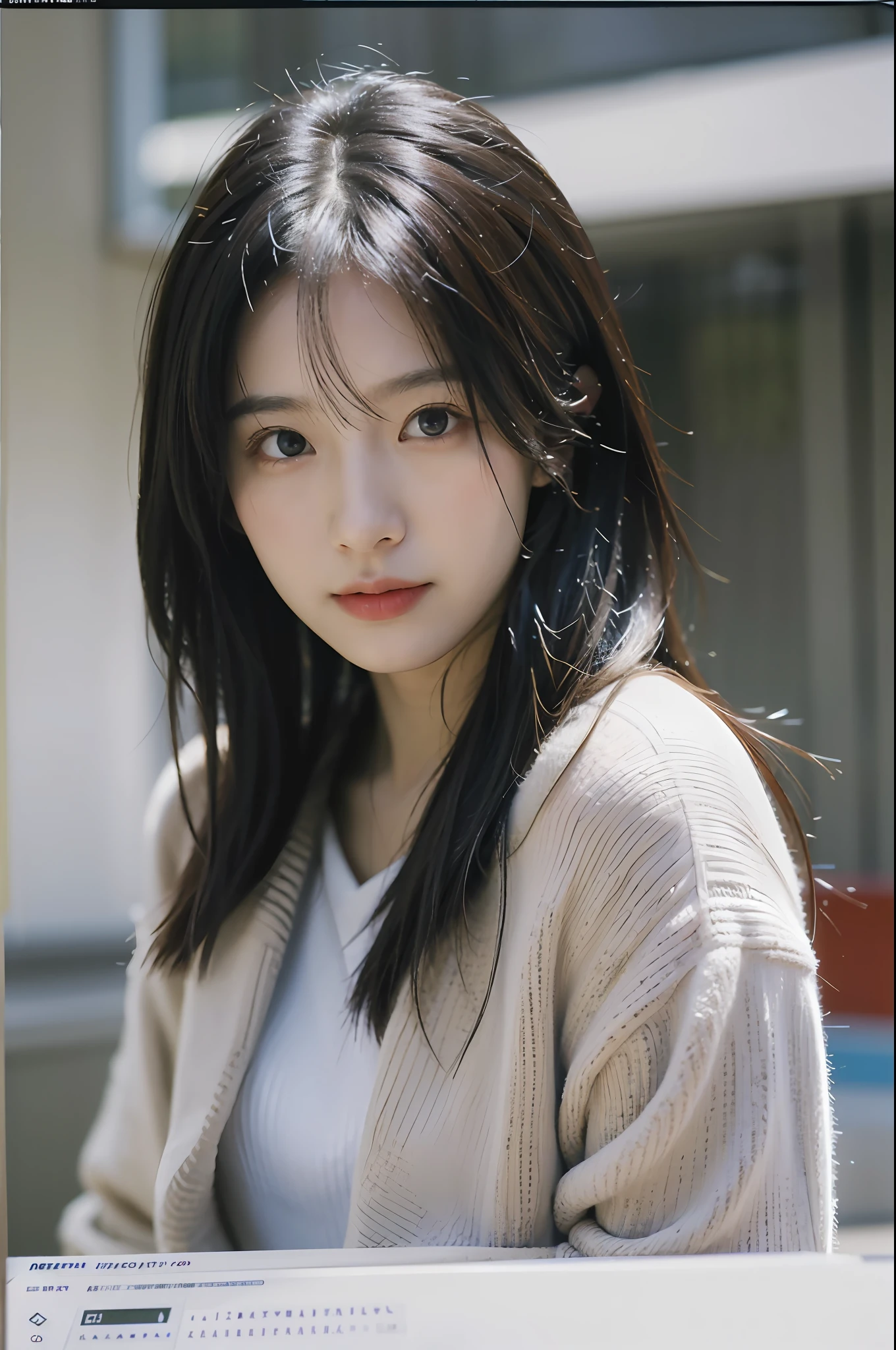 best qualtiy,tmasterpiece,超高分辨率,(realisticlying:1.4),(portrait of upper body)RAW photogr,1girll,Female Student,,tmasterpiece,Photorealistic photos,Photos of Japan,Fujifilm negative,low-saturation,low-contrast,