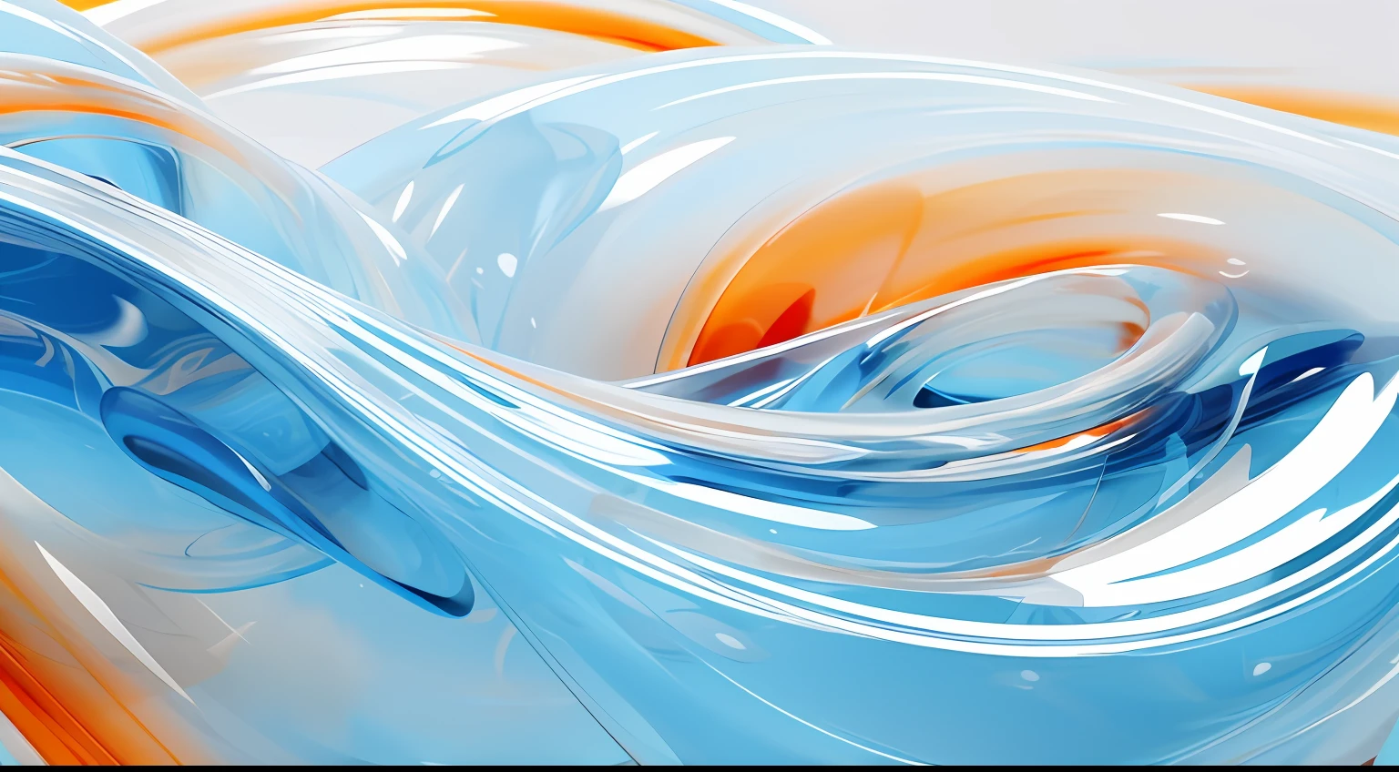 There is a close-up of a blue and orange glass sculpture, abstract 3 d artwork, orange and blue, colorful glass art, blue and orange, abstract liquid, 3D digital art 4K, abstract high quality, Glossy surface, cyan and orange, orange and blue, wallpaper hd, glossy plastic, blue and orange tones, abstract colours, Glass texture