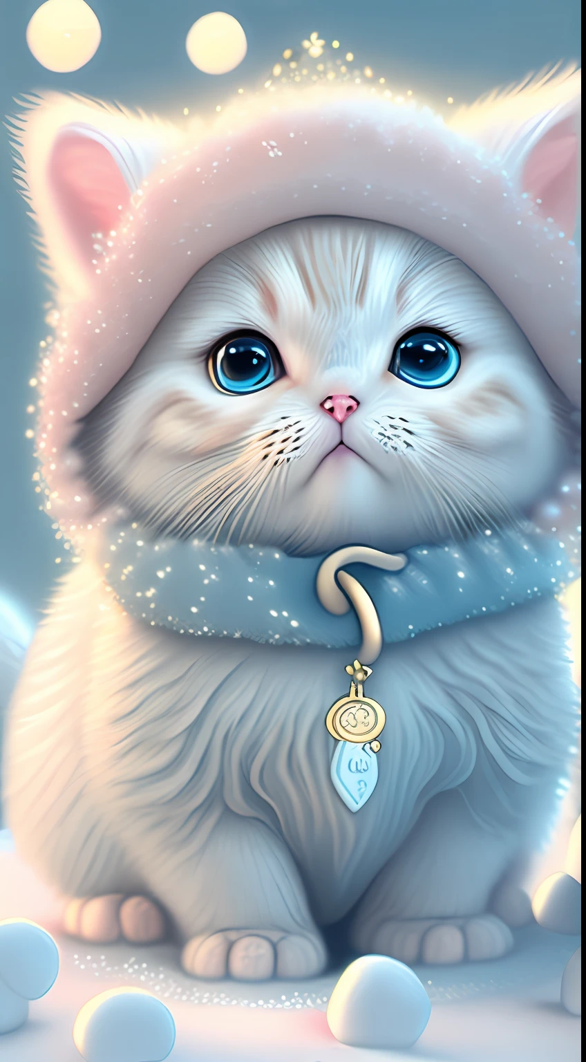 In this ultra-detailed CG art,Cute kittens surrounded by ethereal roses,Best quality at best,A high resolution,Complicated details,fanciful,cute animal,left,Funny,left,Open-mouthed,laughingly