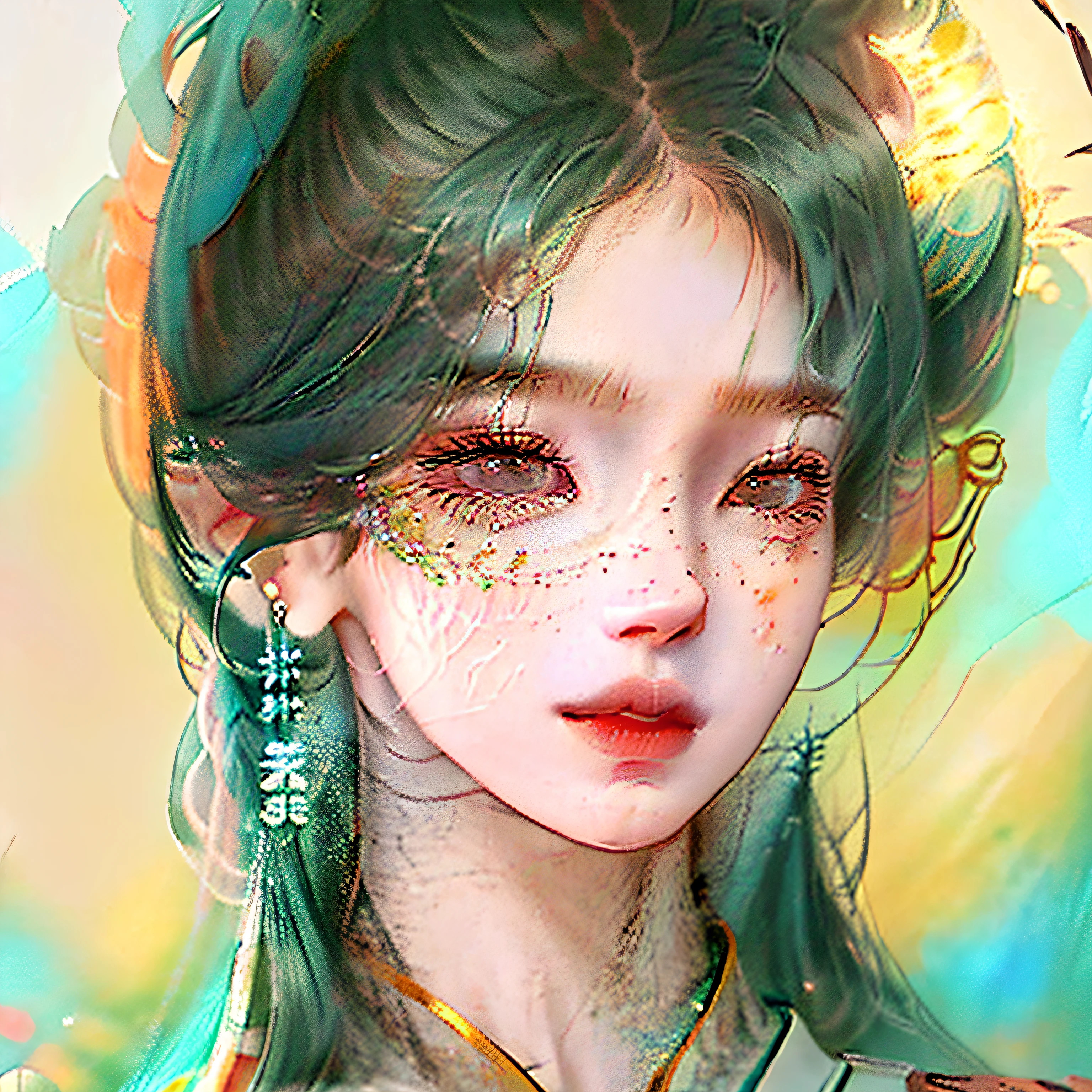 Portrait of waist up,,美丽细致的眼睛,Delicate and Pretty Face