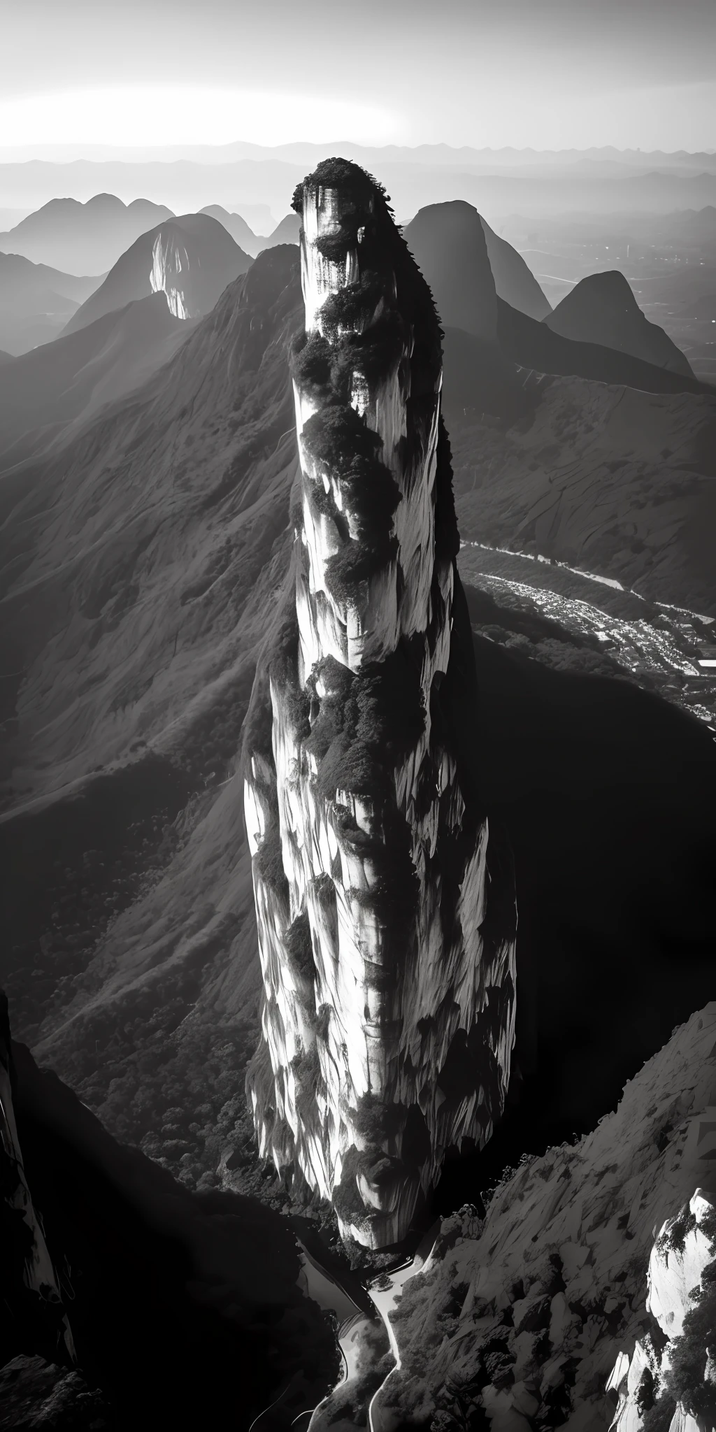 Guilin Elephant Trunk Mountain black and white