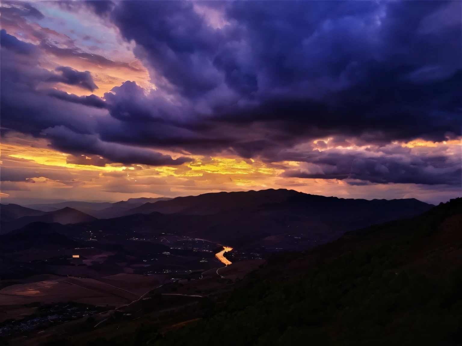 Aarafeid landscape in cloudy skies passing through valleys of rivers, with dramatic sky, sunset in a valley, Dramatic skies and landscapes, sunset dark dramatic, dramatic sunset and dramatic sky, Moody sunsets and dramatic skies, Dramatic sunset, moody sunset, dramatic view, mountains and colorful sunset!!, Cloudy sunset, Sunset dark dramatic day, dramatic light 8 k --auto