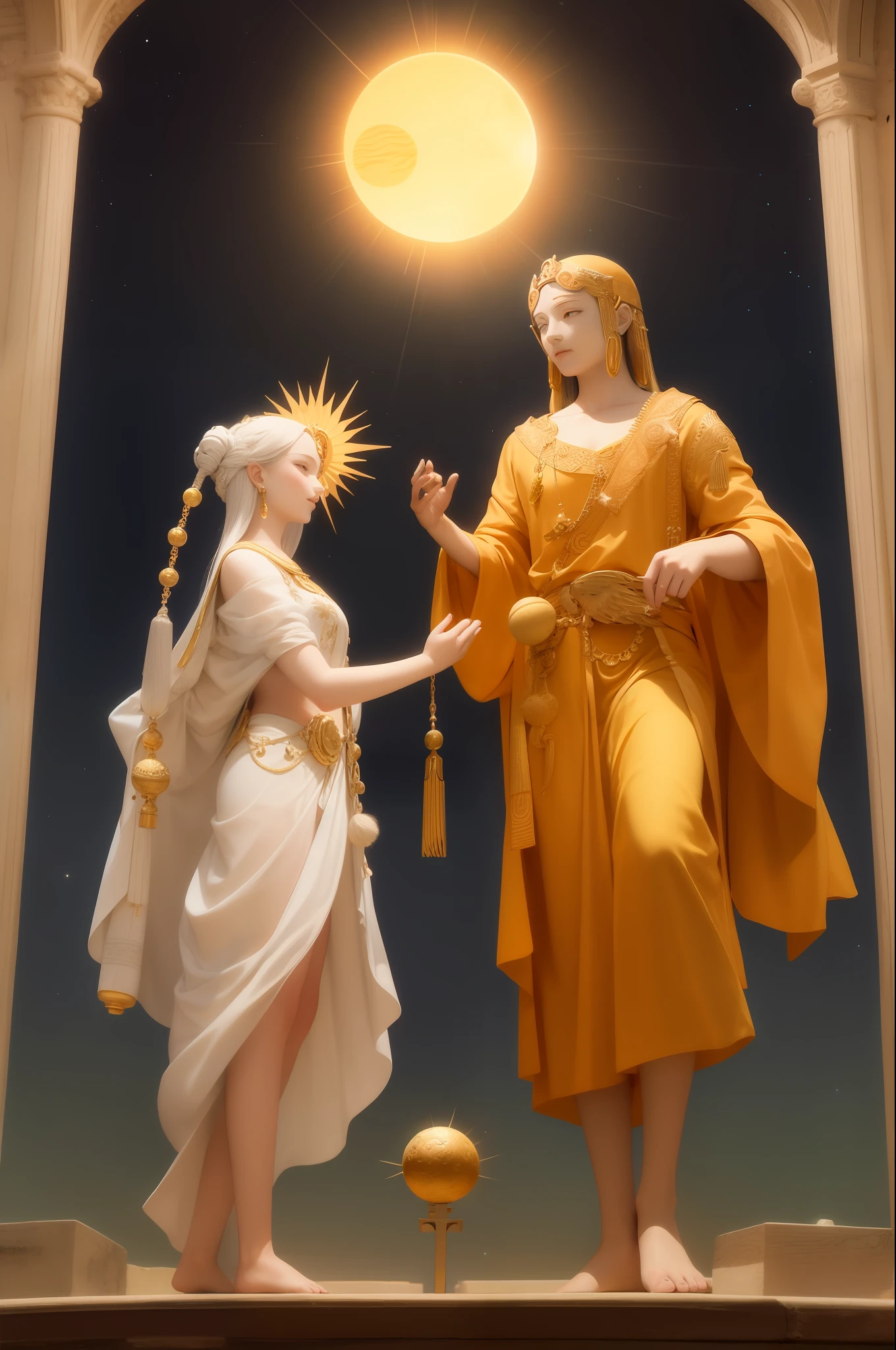 Venus and the sun god embrace