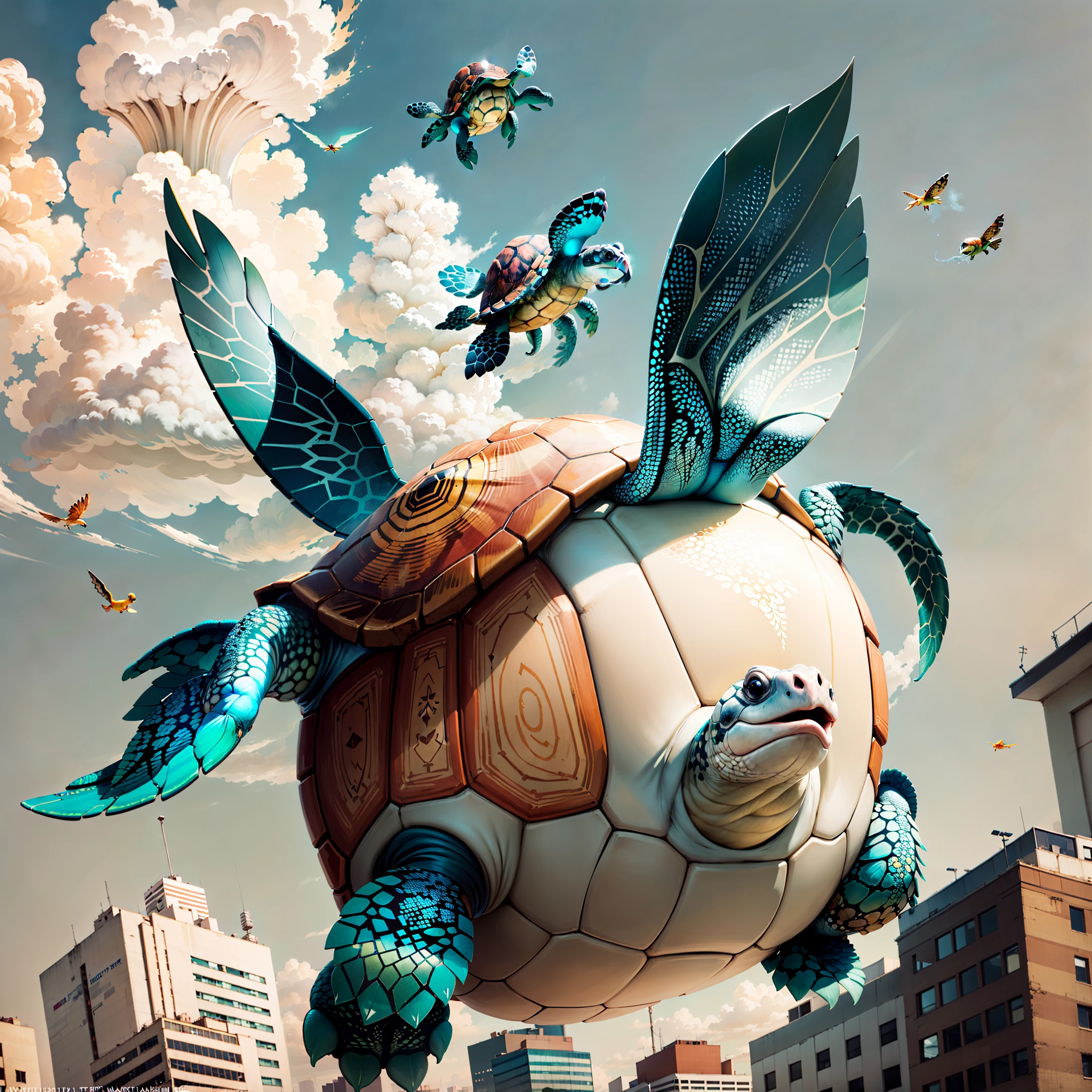 A turtle that can fly all the time