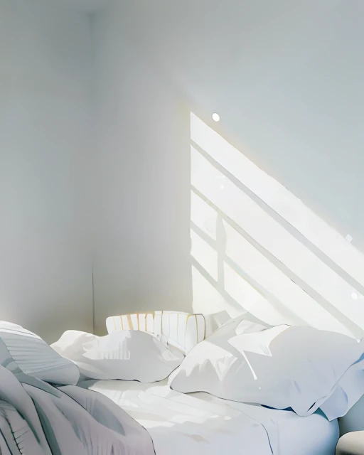 There is a bed in the room,There were white sheets and pillows, White bed, White sheets, natural light in room, Soft lighting |, Aesthetics", bed is not made, clean aesthetic, in a bedroom, a sunny bedroom, with backdrop of natural light, afternoon sunlight, author:Emily Shanks, bright ”, Soft morning lighting, photo pinterest, soft aesthetic, Bed