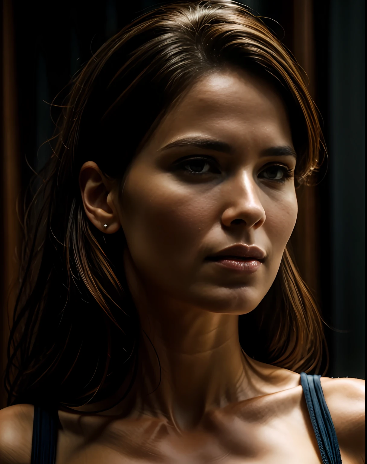 insanely photorealistic RAW photo portrait of a stunning beautiful 30yo woman in the style of Steve McCurry, award-winning, highly detailed, sharp focus, intricate, symmetrical features, perfect lighting, 4k, 8k, HD, dramatic lighting, octane render, in the style of Tom Bagshaw, Sargent, Thomas Kinkade