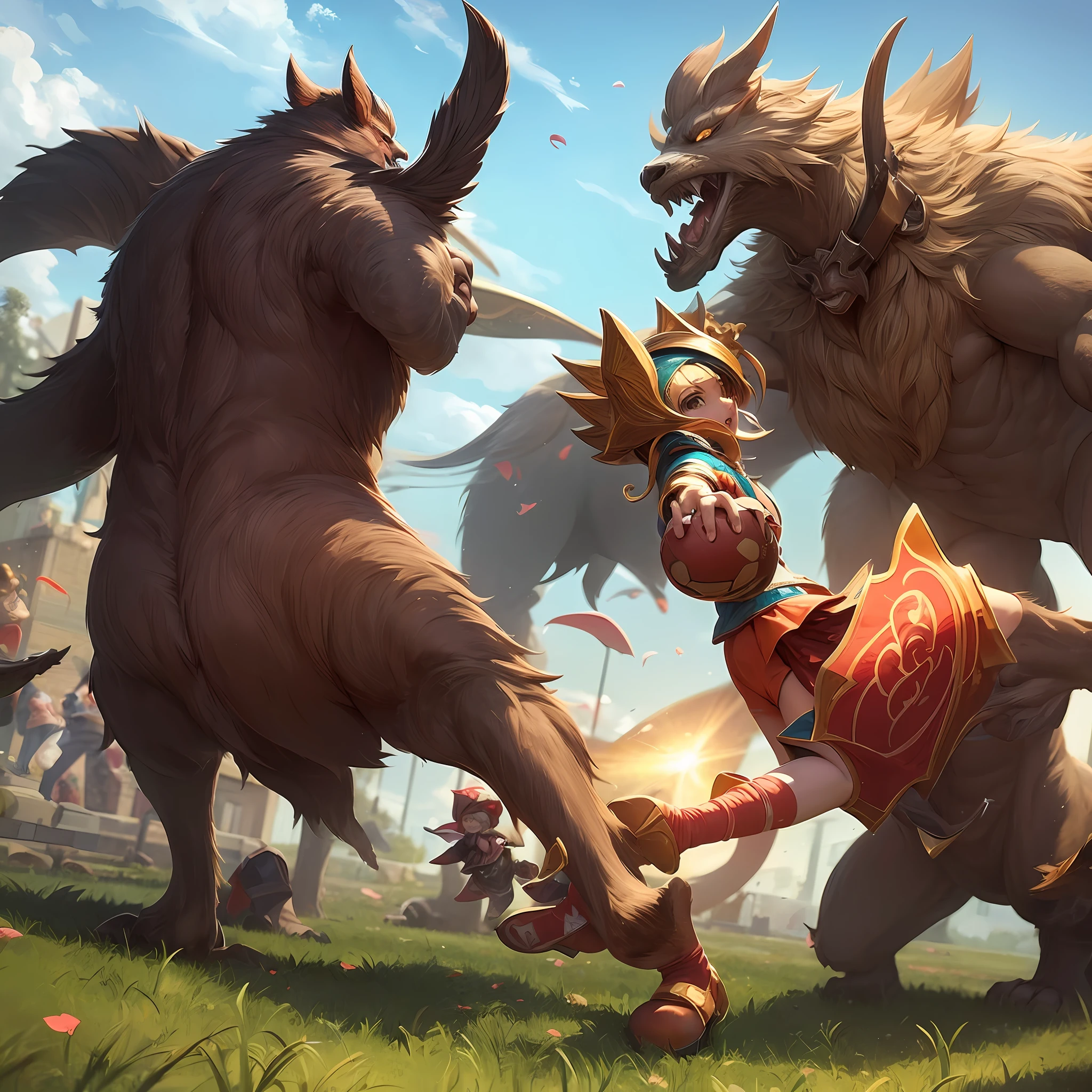 League of Legends rampage playing football --auto