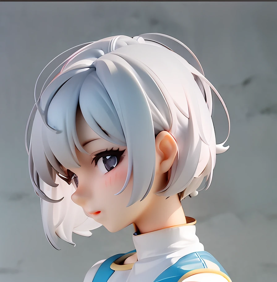 1womanl、Posing、White hair、short-haired、sports wear、Ready、full body Esbian