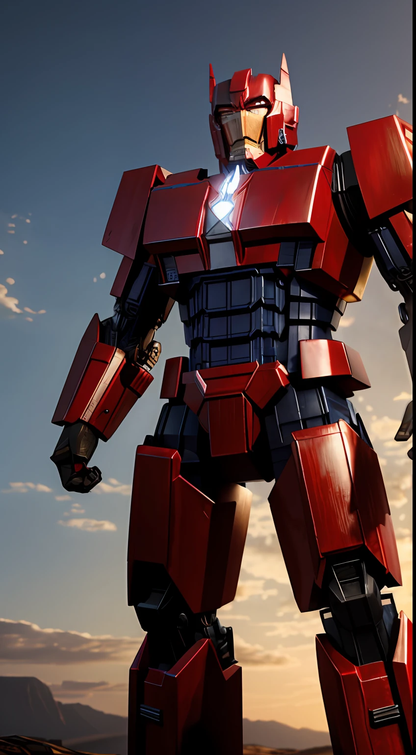 optimus prime flash, octane render, unreal engine, highly detailed, intricate