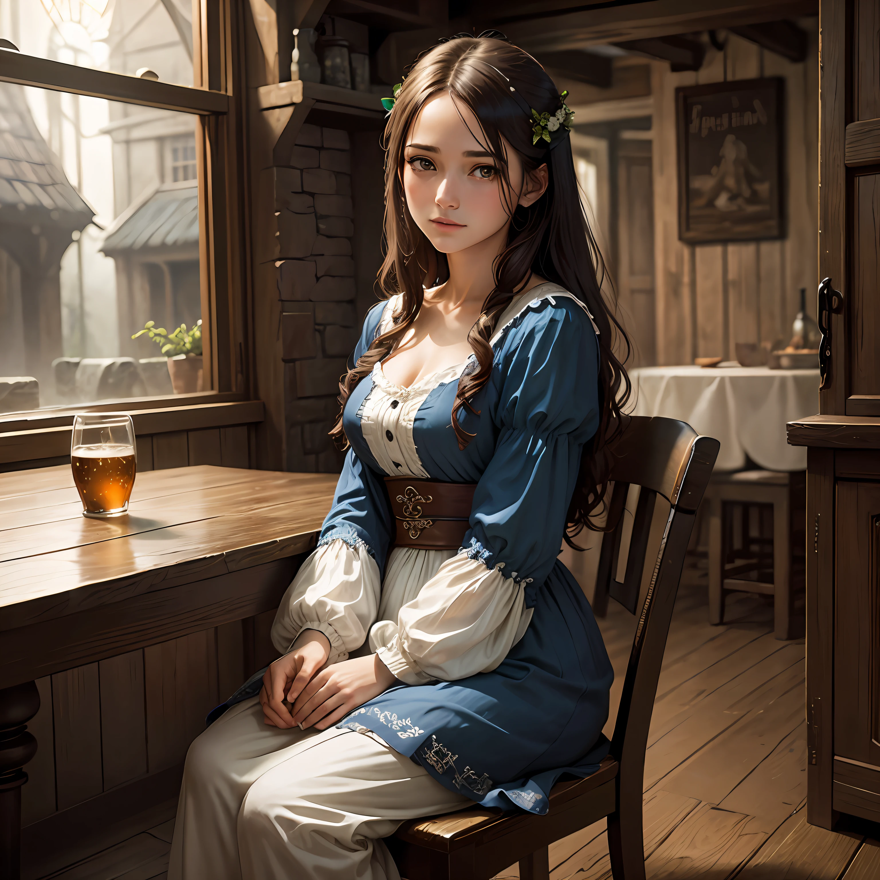 Maiden in the tavern，a sense of atmosphere，rained --auto