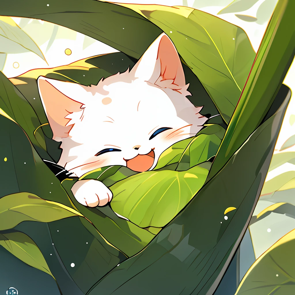 ,(Masterpiece:1.2, High quality),
No Man, cat, :3, Simple background, Animal focus, Animal, brown background, view the viewer, Open mouth, leafs, greybackground, Smile, plant,Soft lines,Soft light,soft filter,Background bokeh